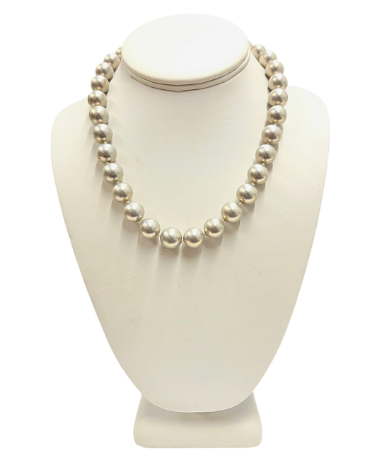 Silver Pearl Necklace