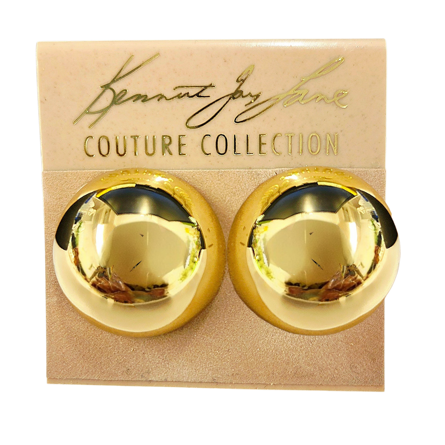 Polished Gold Domed Earring