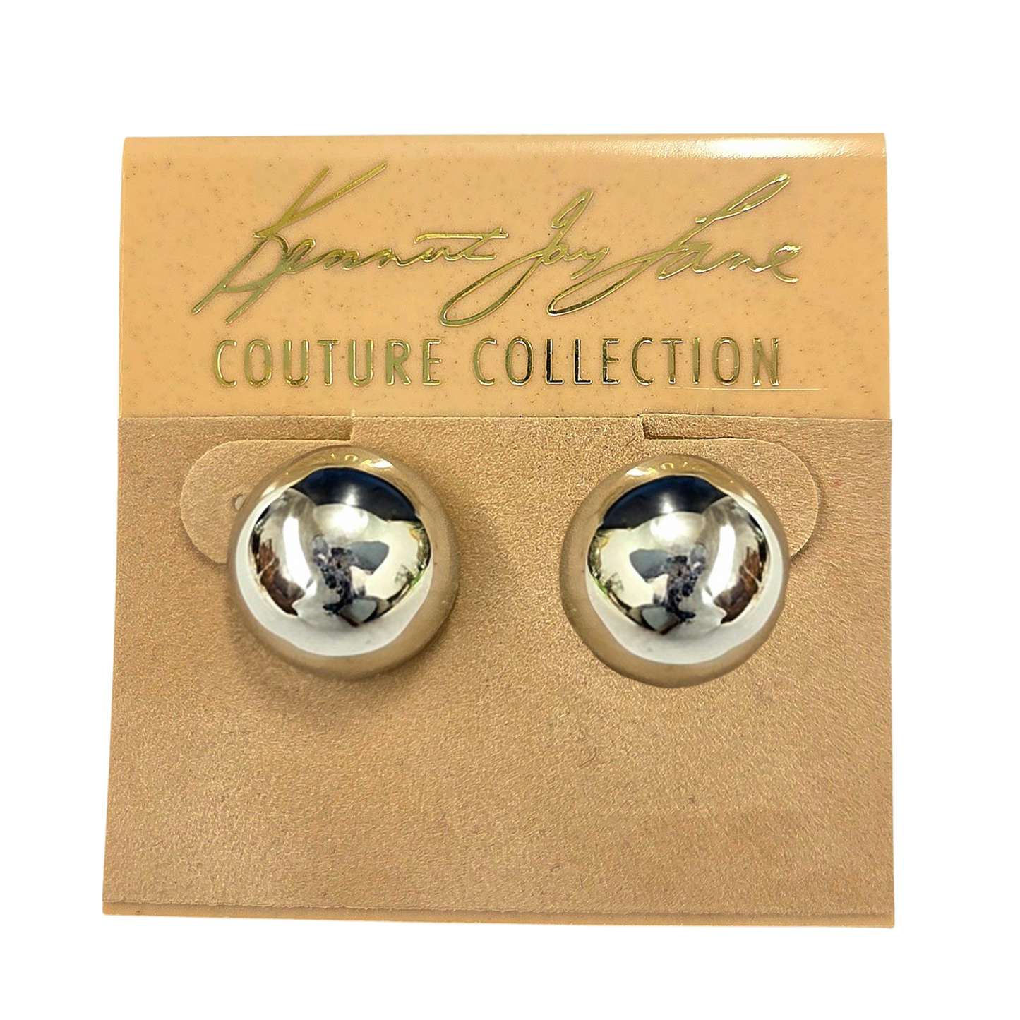 Polished Silver Domed Earring
