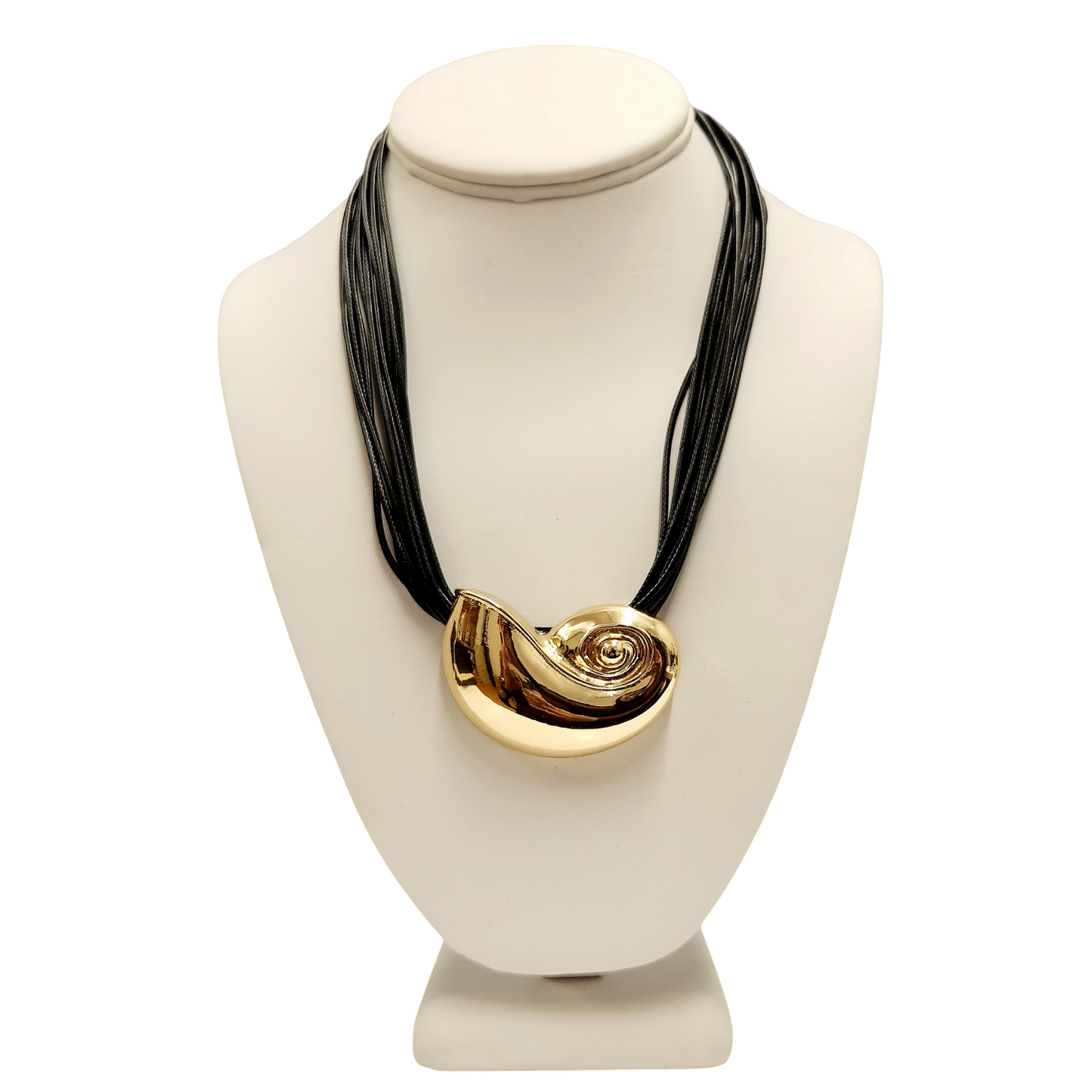 Gold Seashell Pendant Necklace