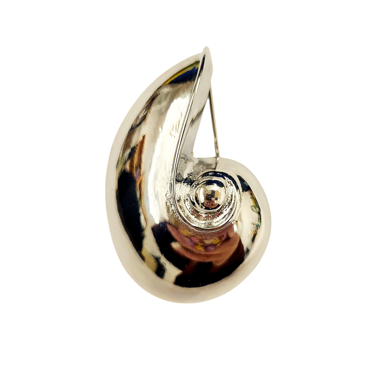 Silver Seashell Pin