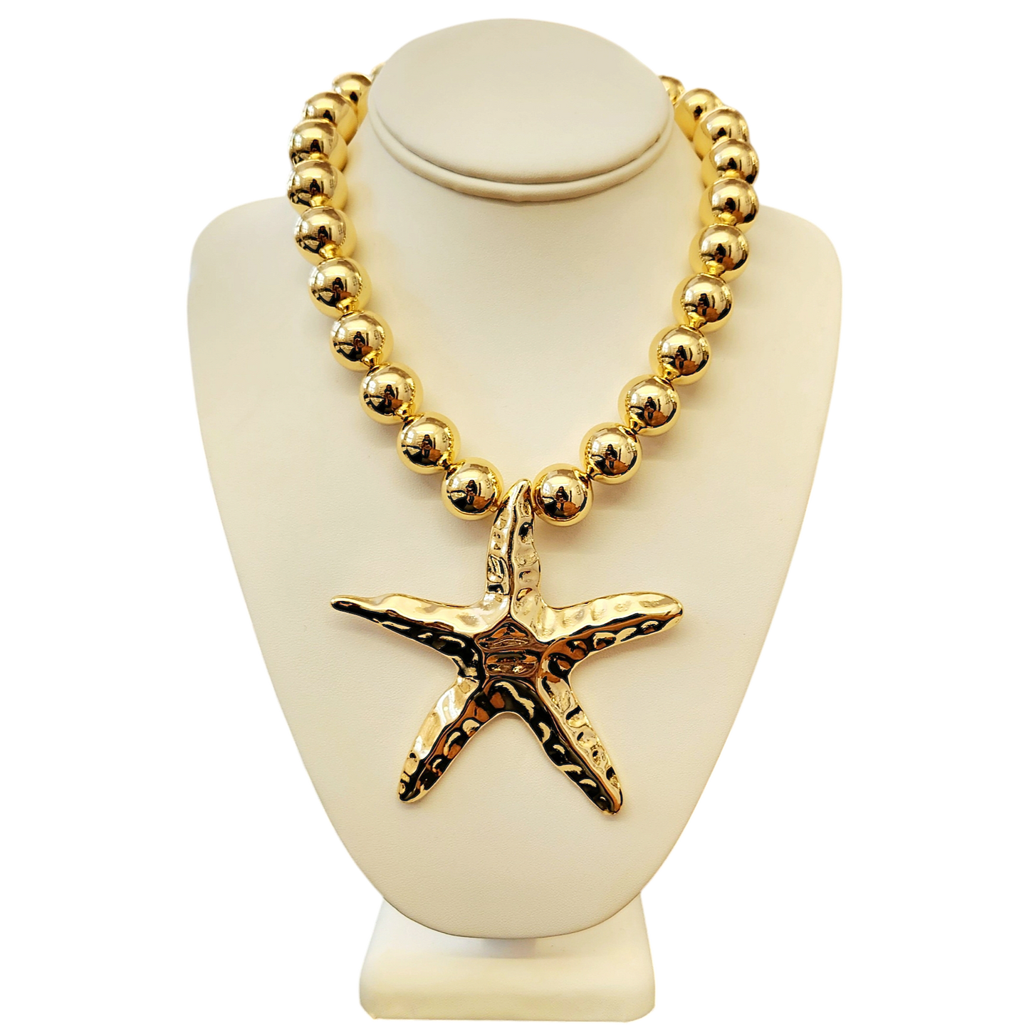 Gold Starfish Pendant Necklace