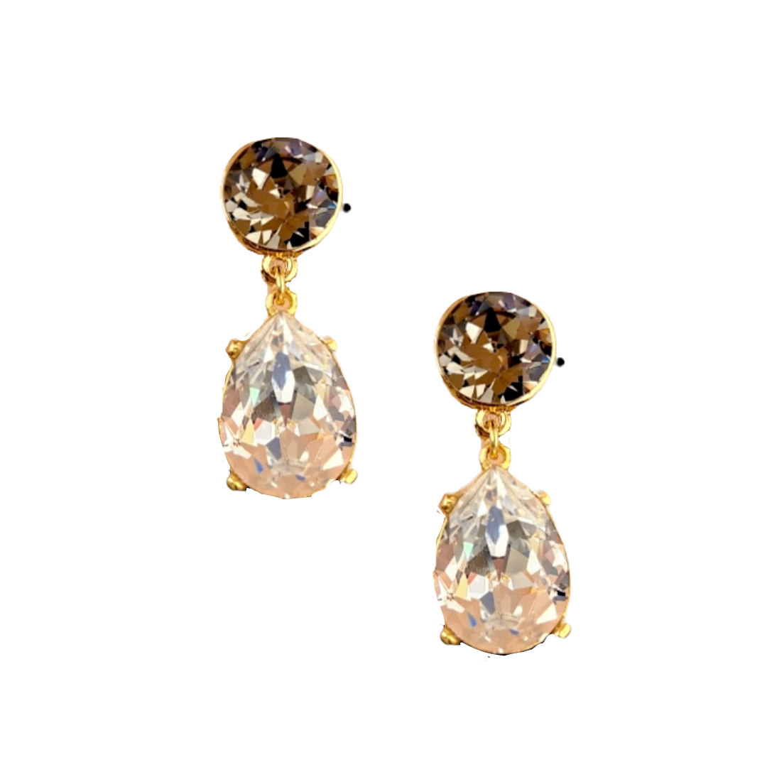 Black Diamond Crystal Teardrop Earring