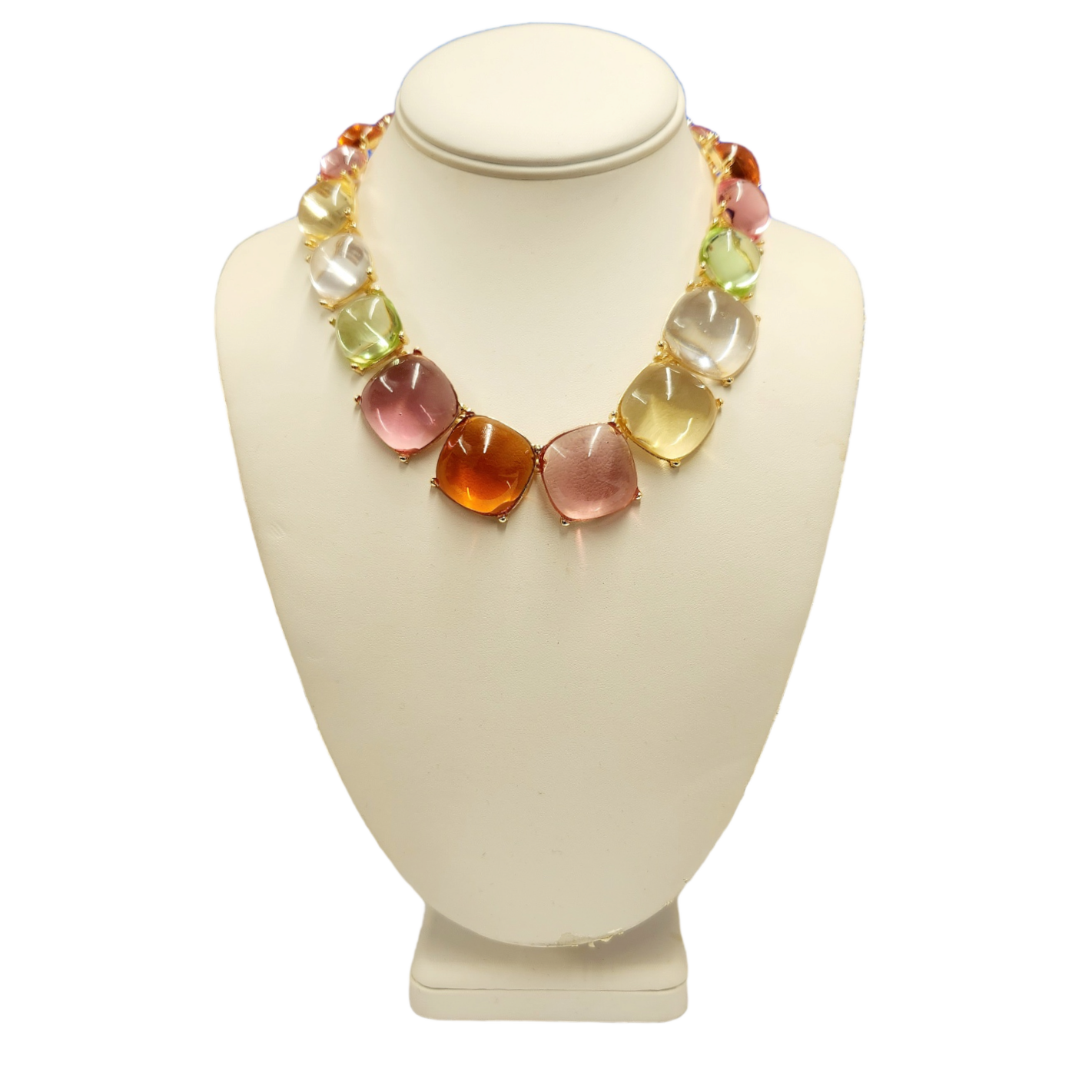 Square Pastel Graduated Necklace