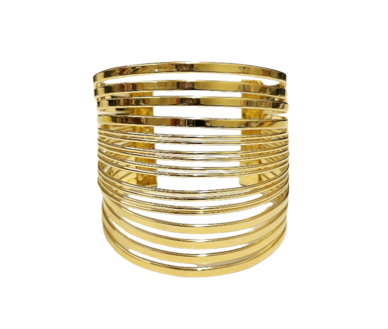 2 1/2" Wide Gold Openwork Cuff