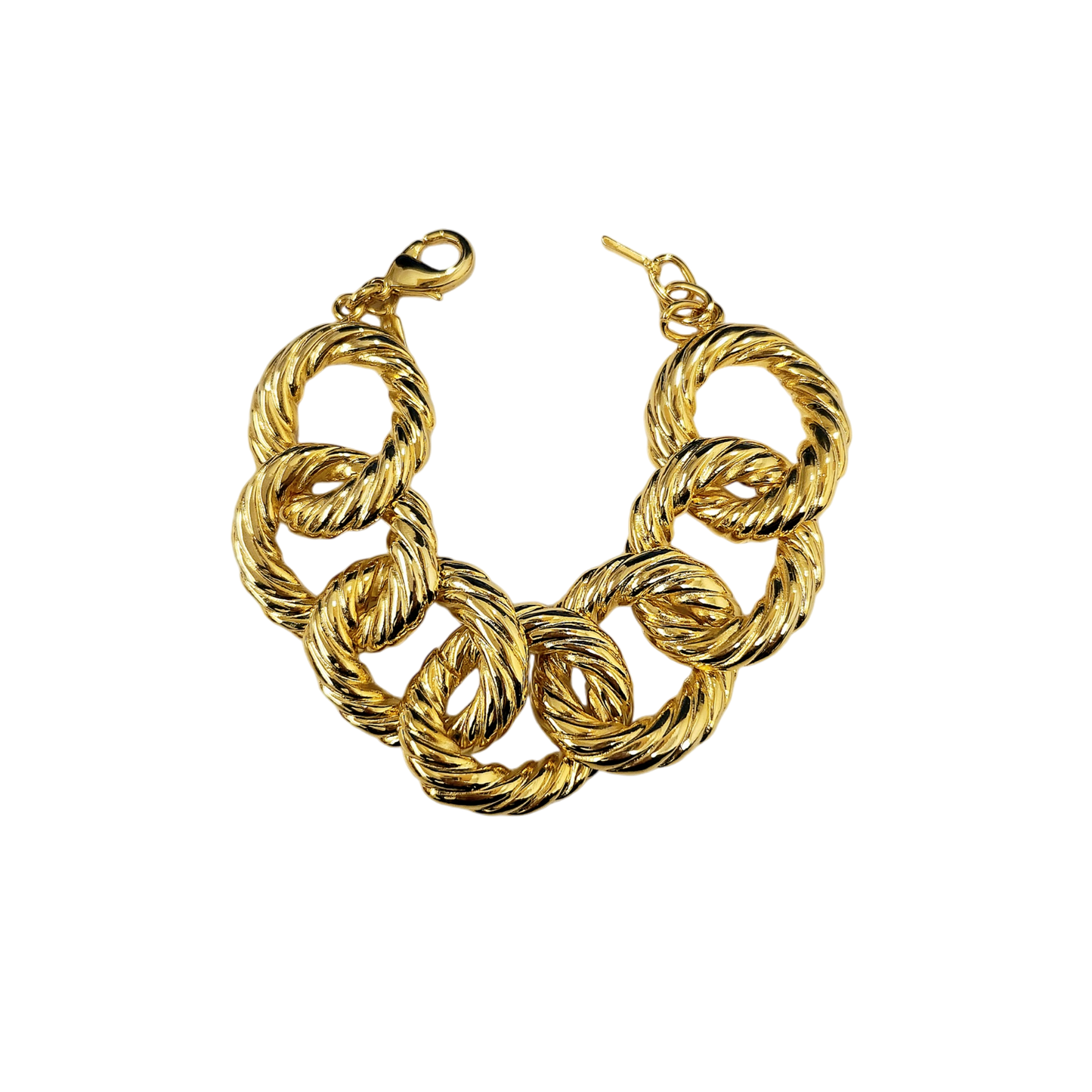 Gold Twist Link Bracelet