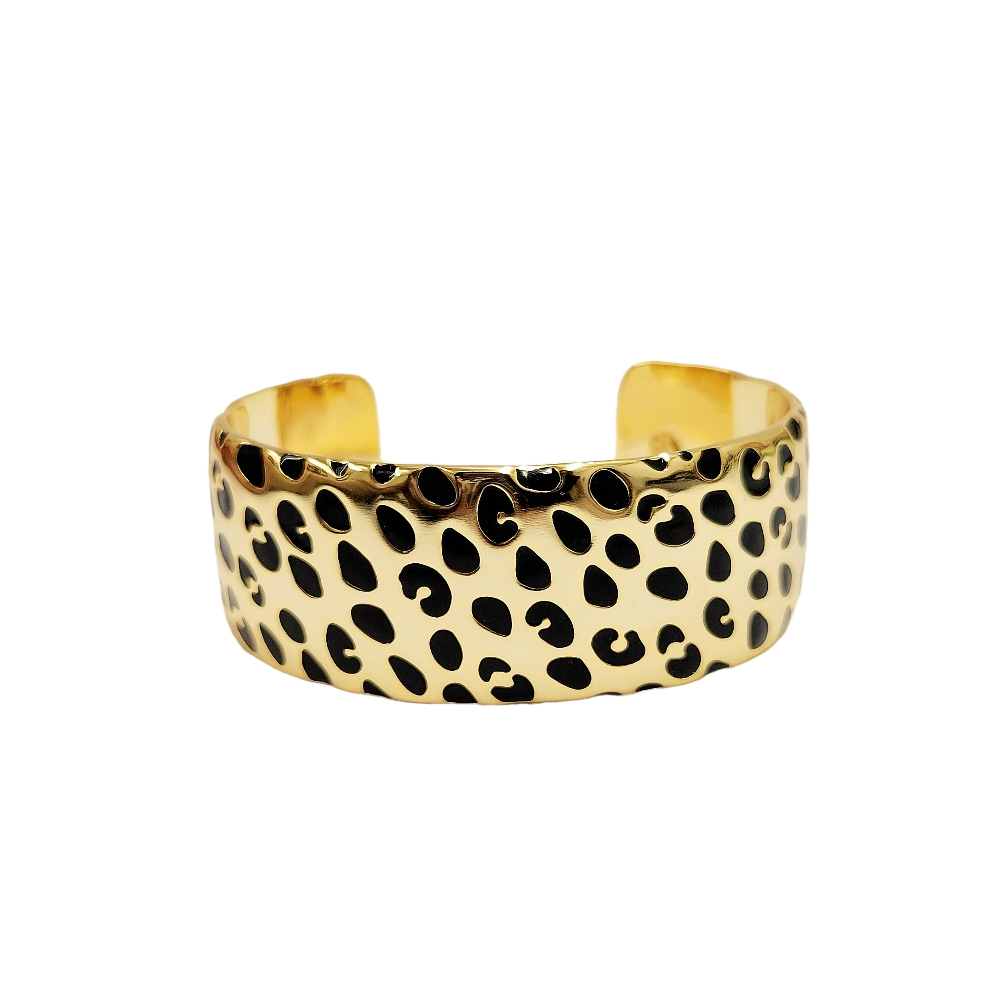 Black Spots Cuff Bracelet