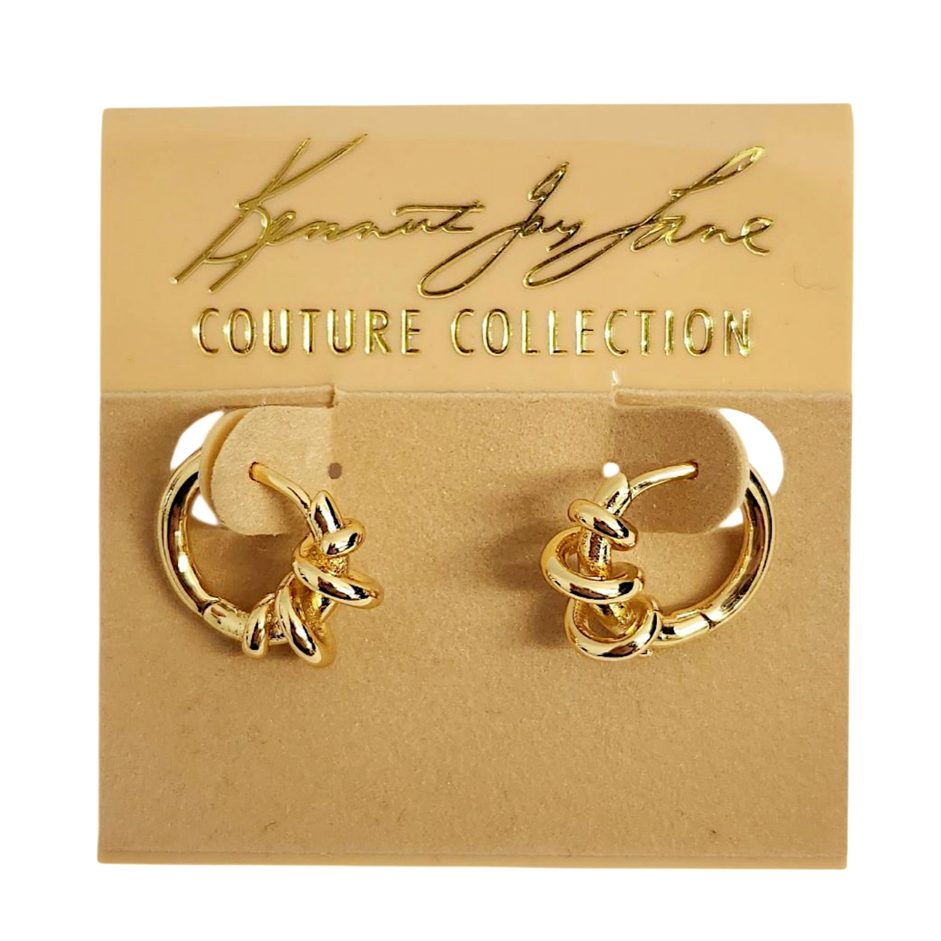 Gold Wrap Hoop Earring