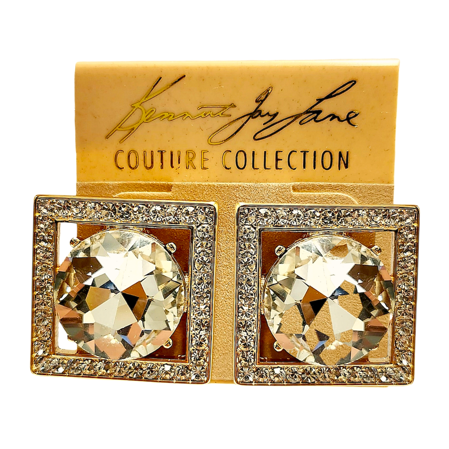 Crystal Square Round Crystal Earring