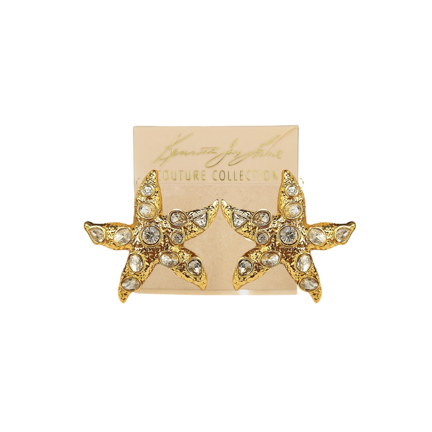 Crystal Gemstone Starfish Earring
