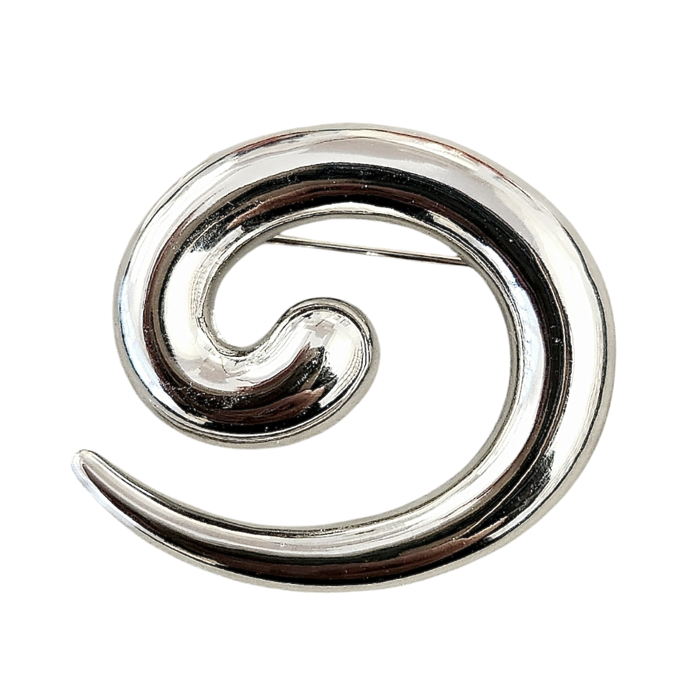 Silver Swirl Pin
