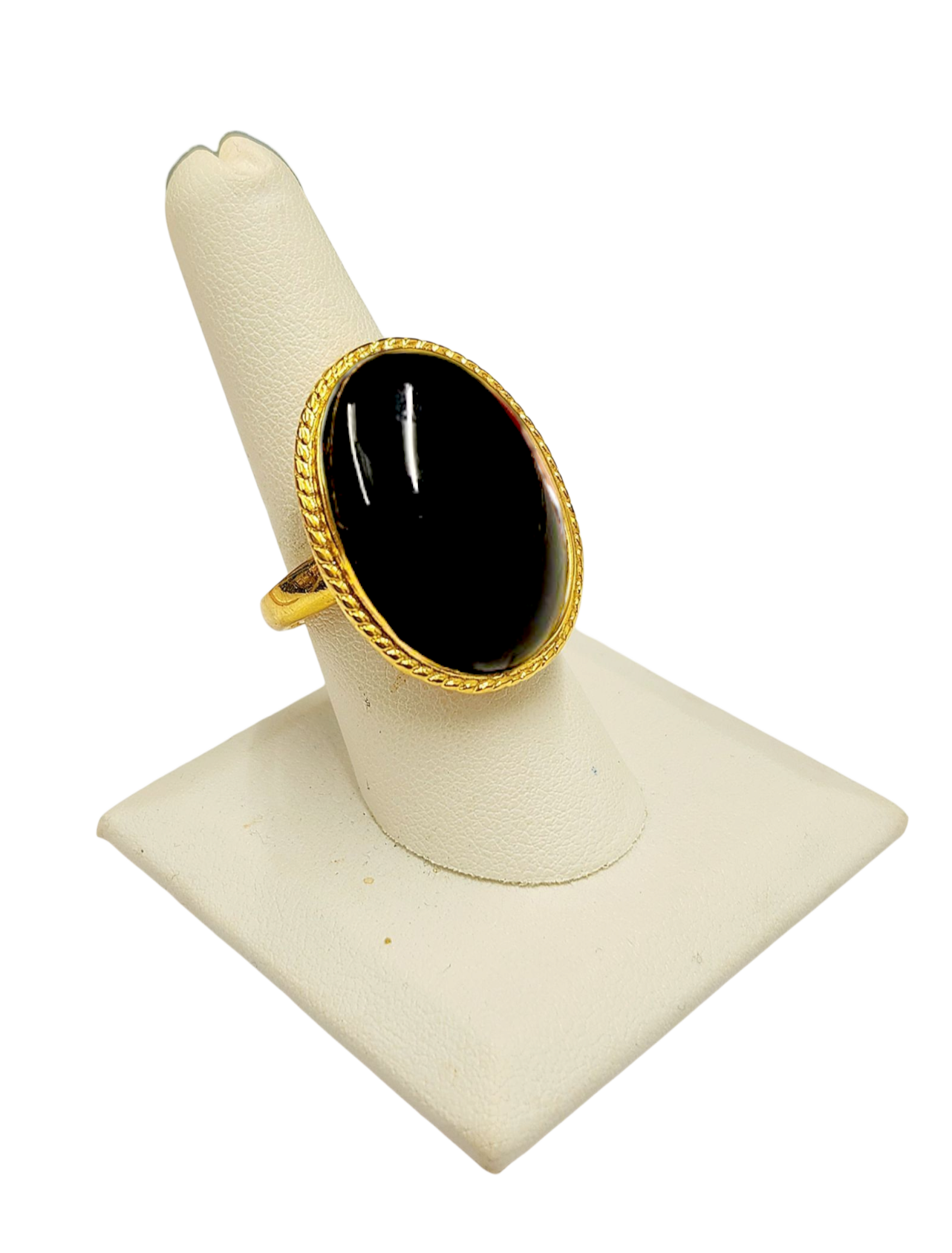 Black Center Oval Ring