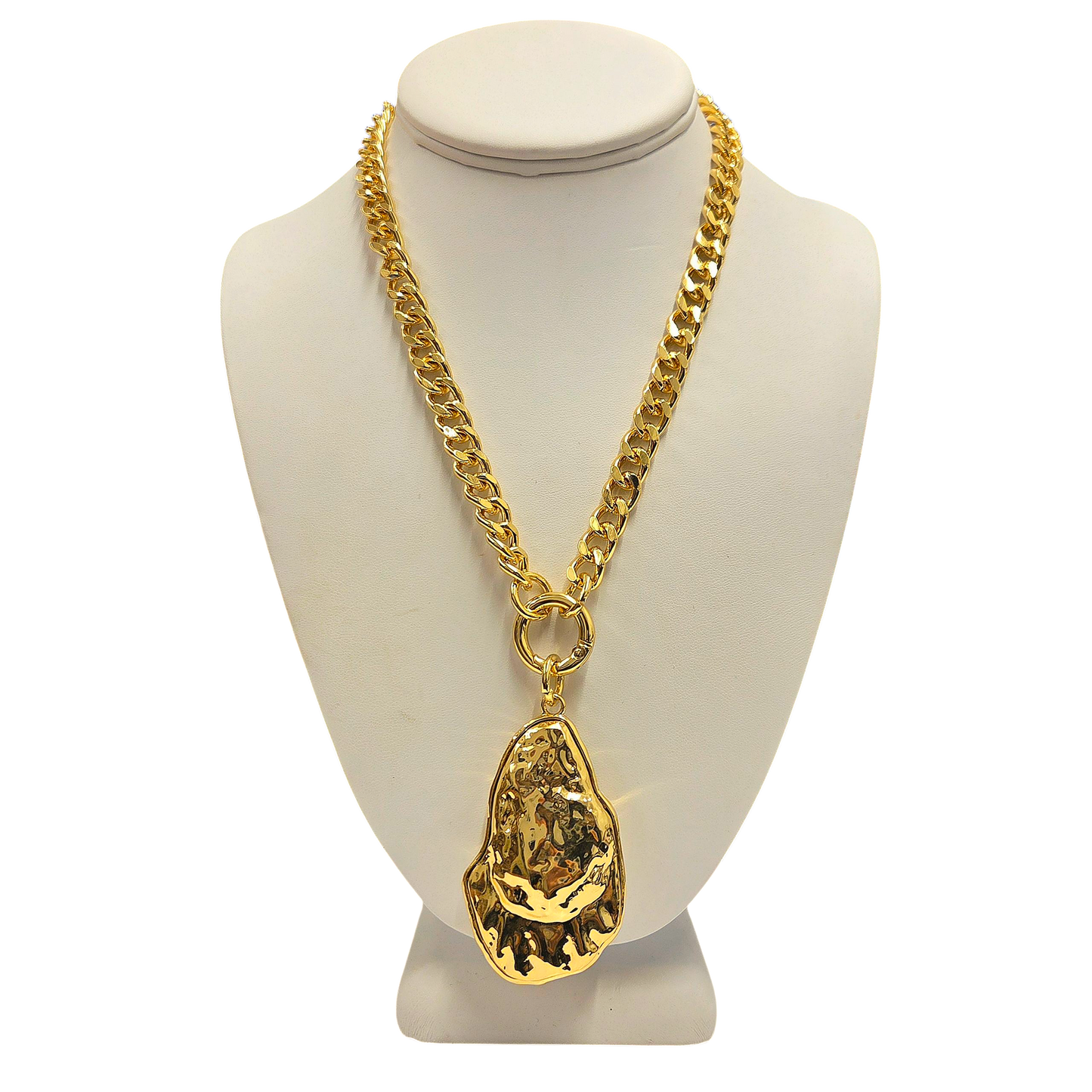 Gold Oyster Pendant Necklace
