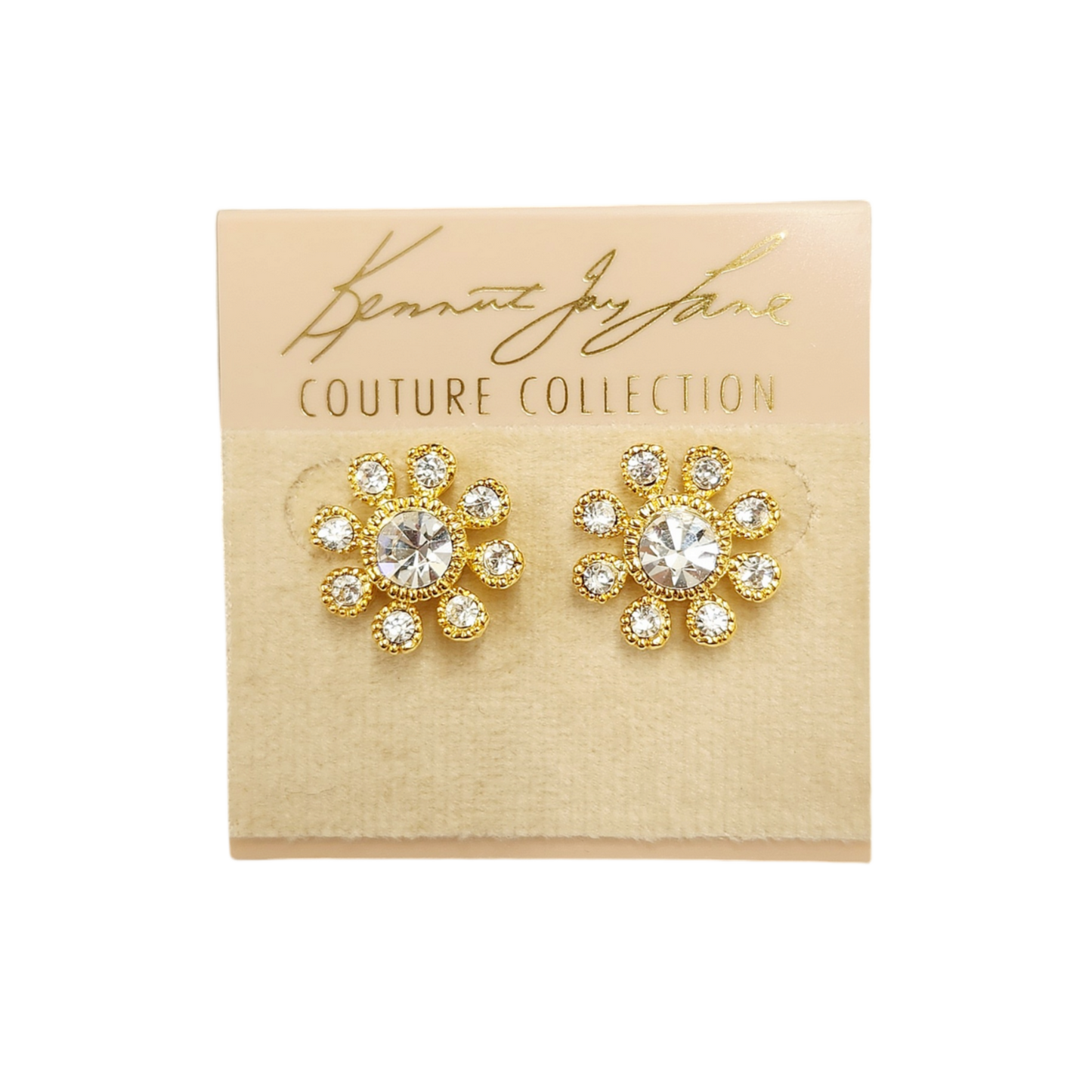Crystal Flower Pierced Earring