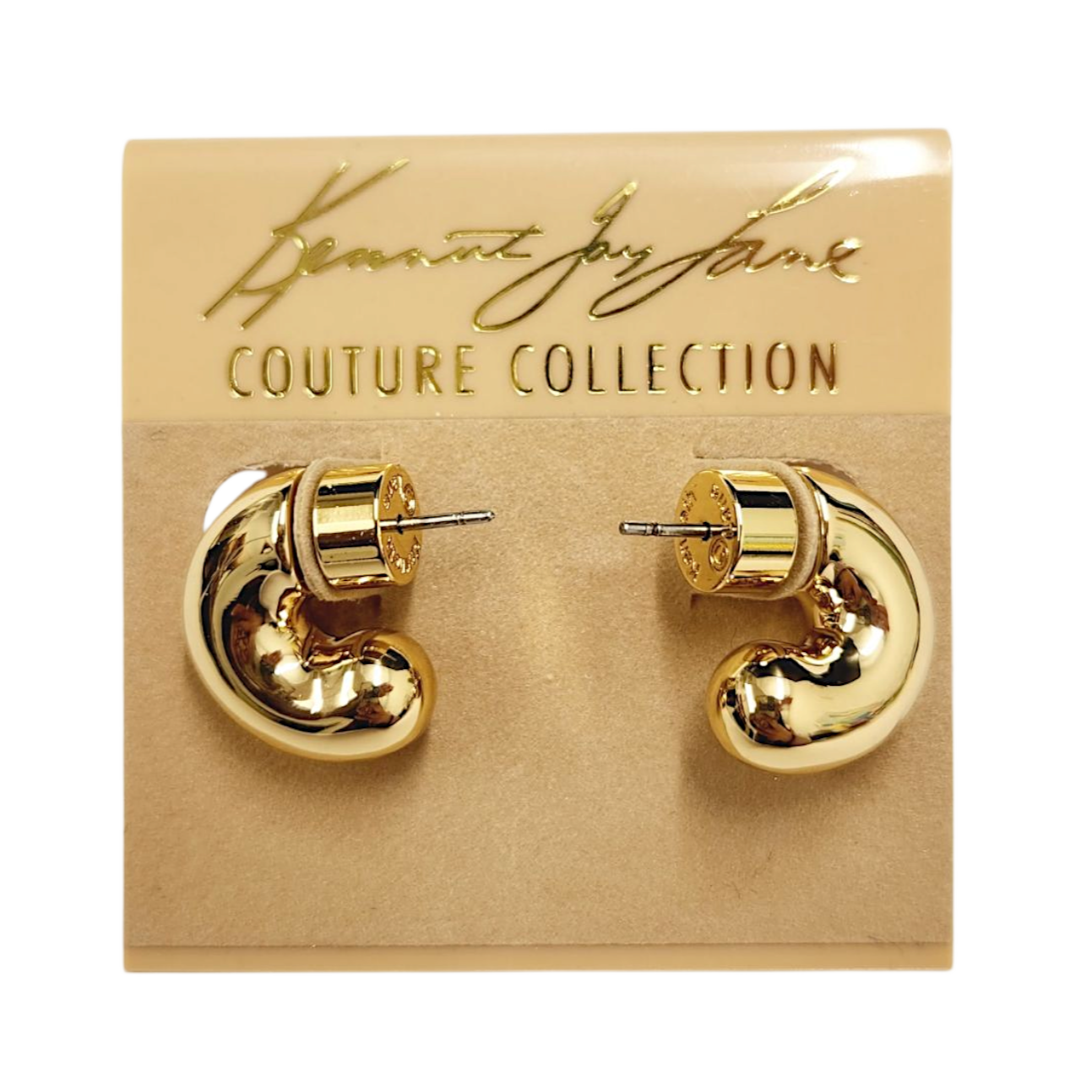 Polished Gold Huggie Earring