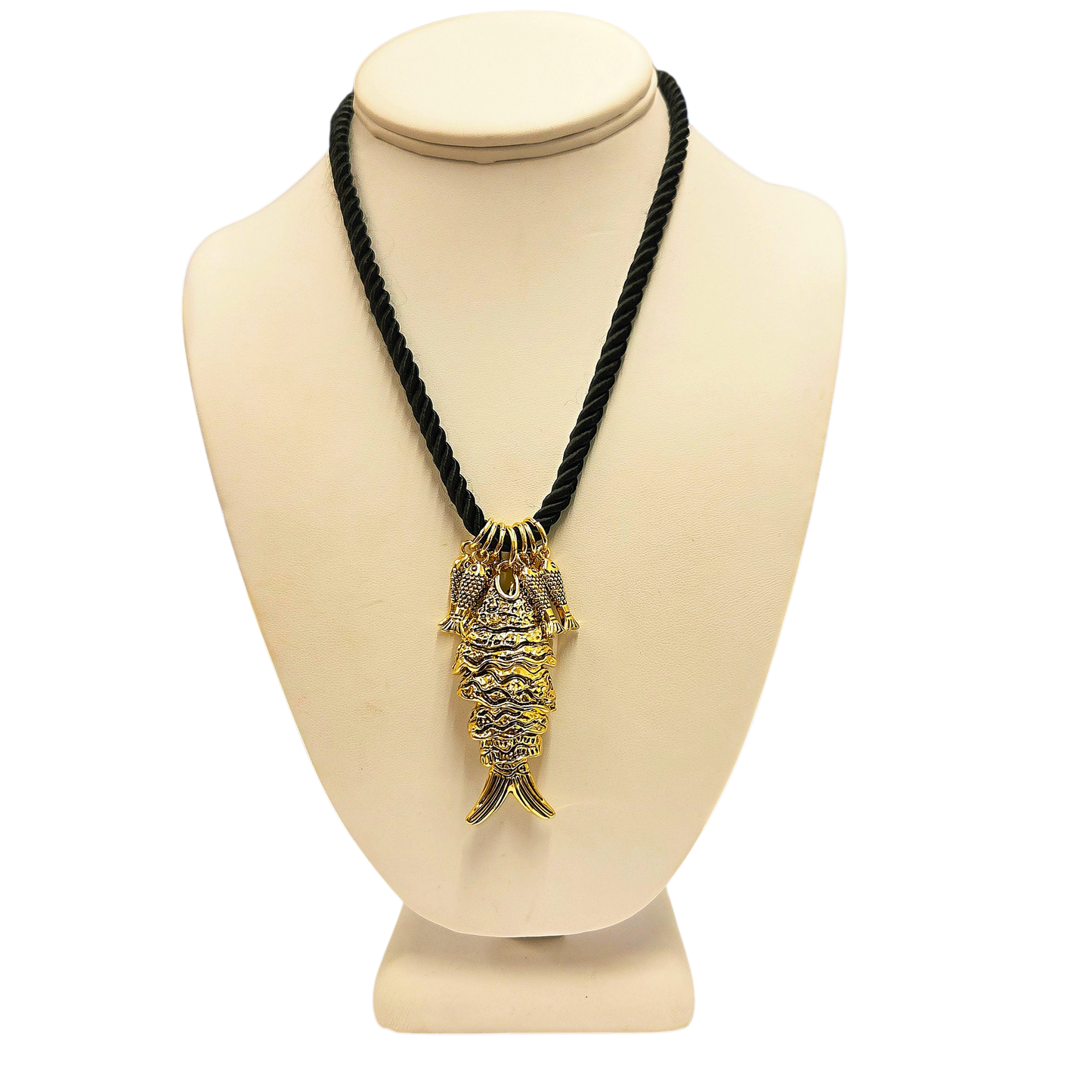 Antique Gold Fish Necklace