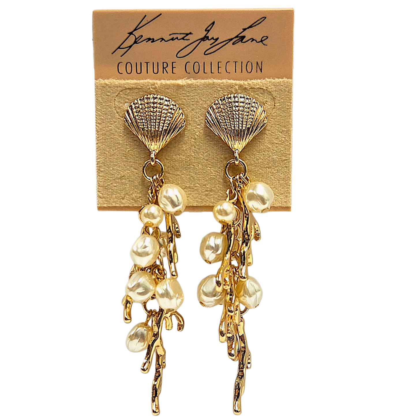 Pearl & Gold Branches Earring
