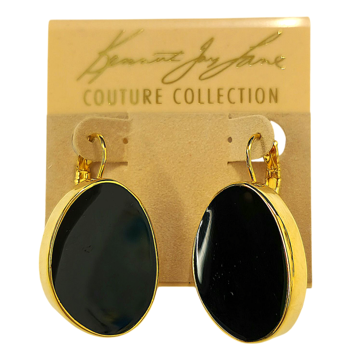 Black Enamel Earring