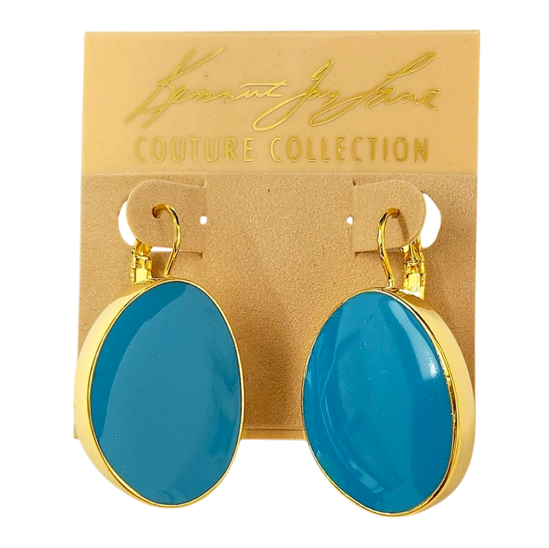 Turquoise Enamel Earring