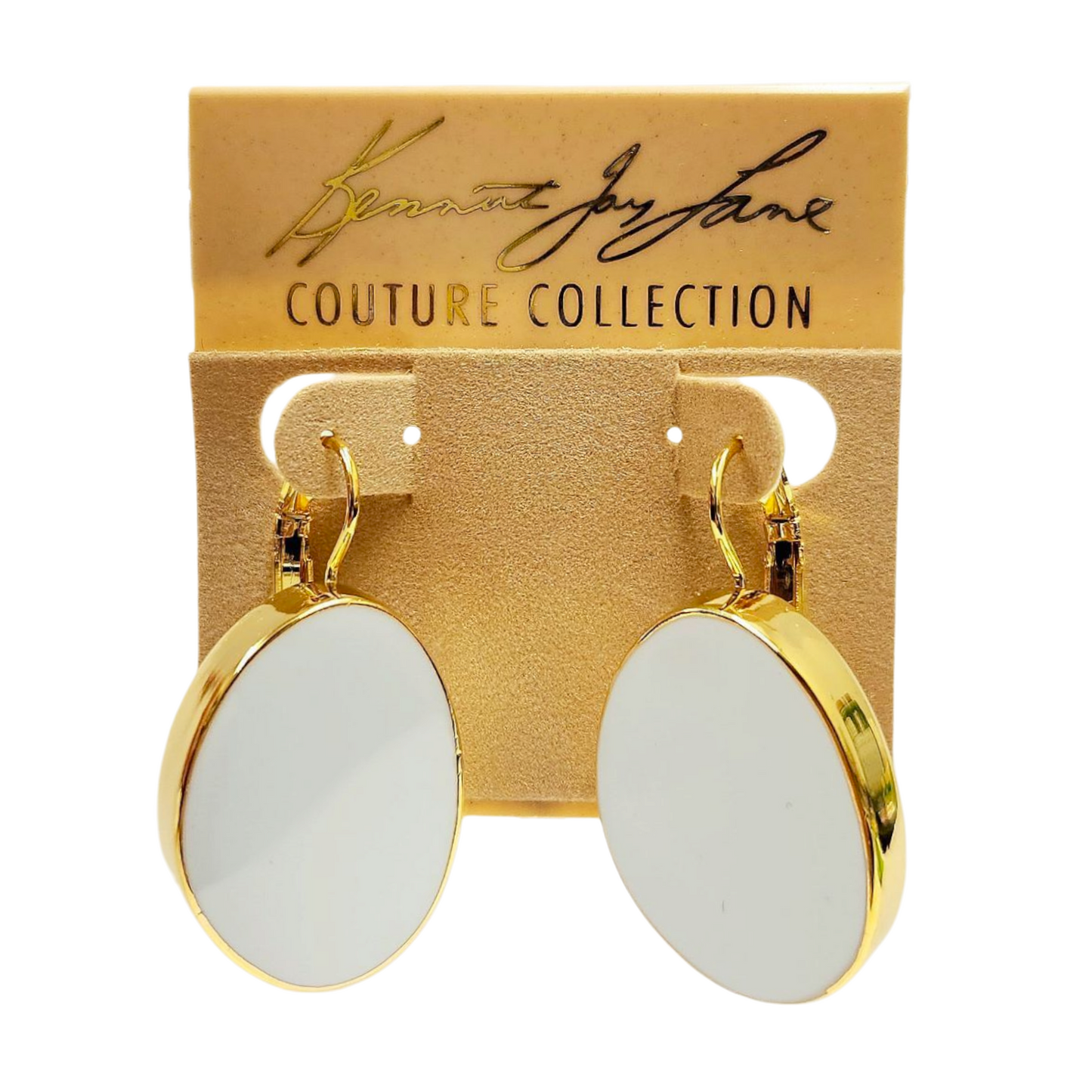 White Enamel Earring