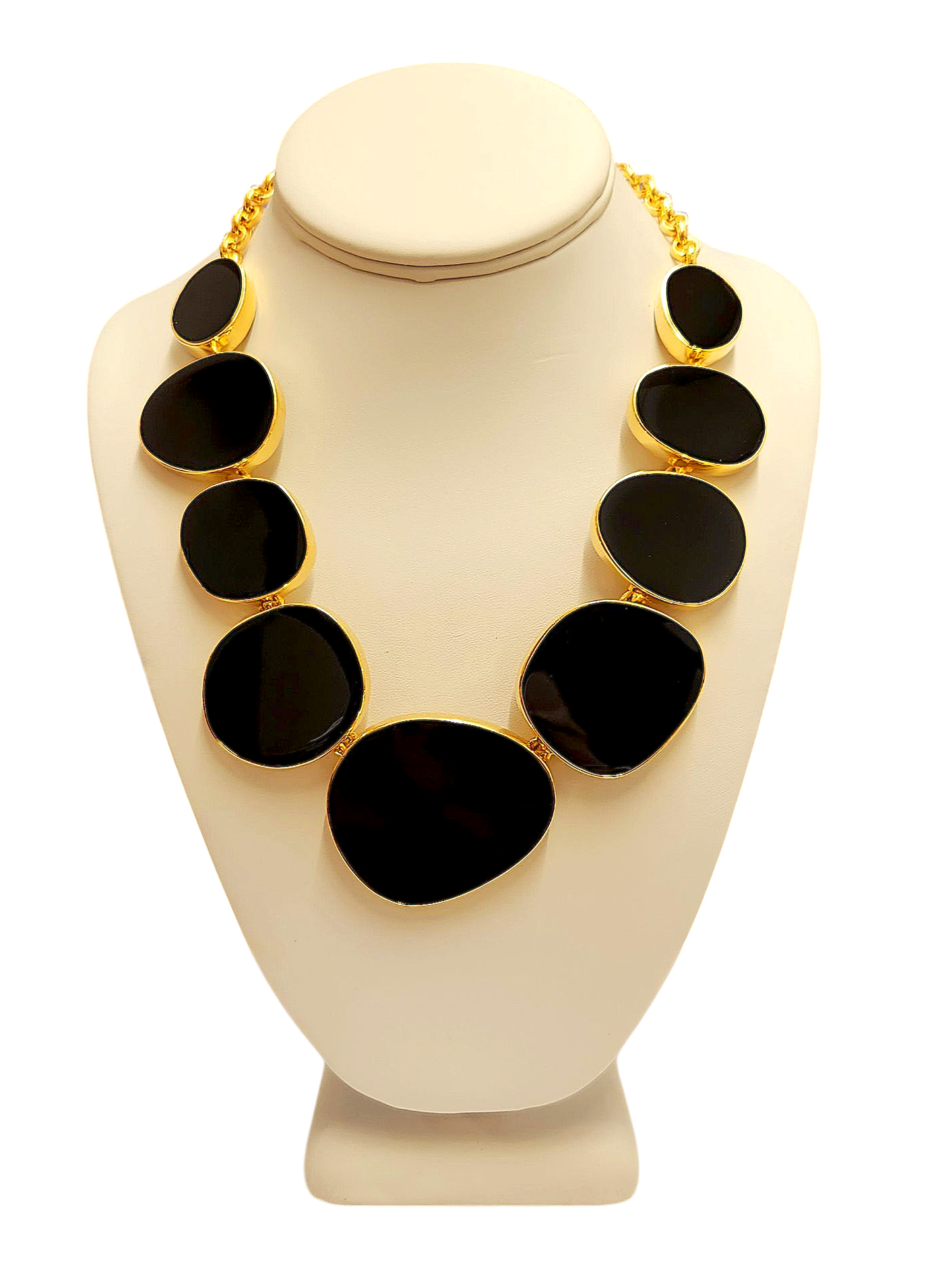 Black Enamel Necklace