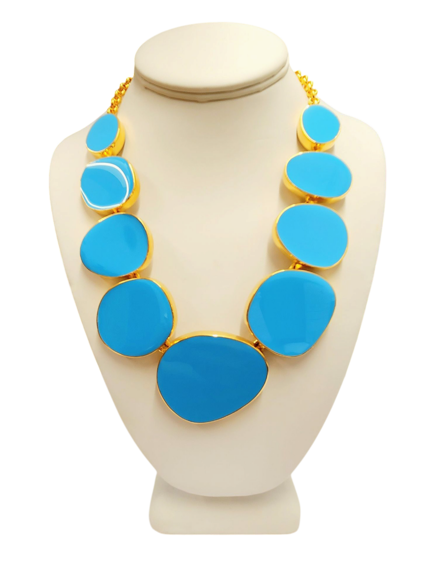 Turquoise Enamel Necklace