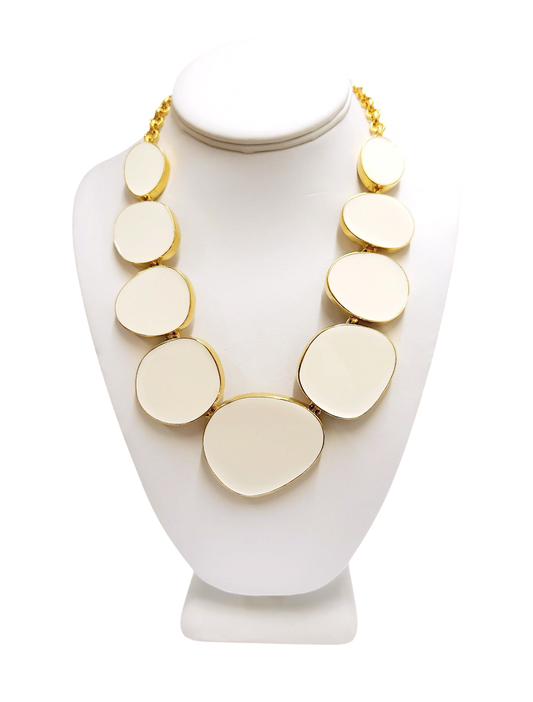 White Enamel Necklace