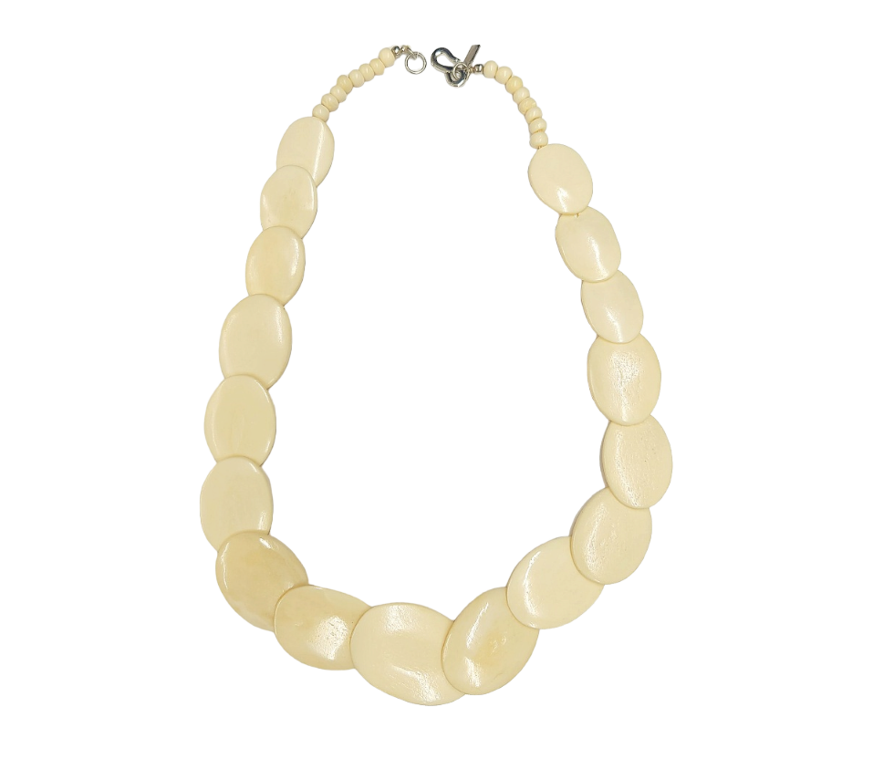 Ivory Bone Disc Necklace