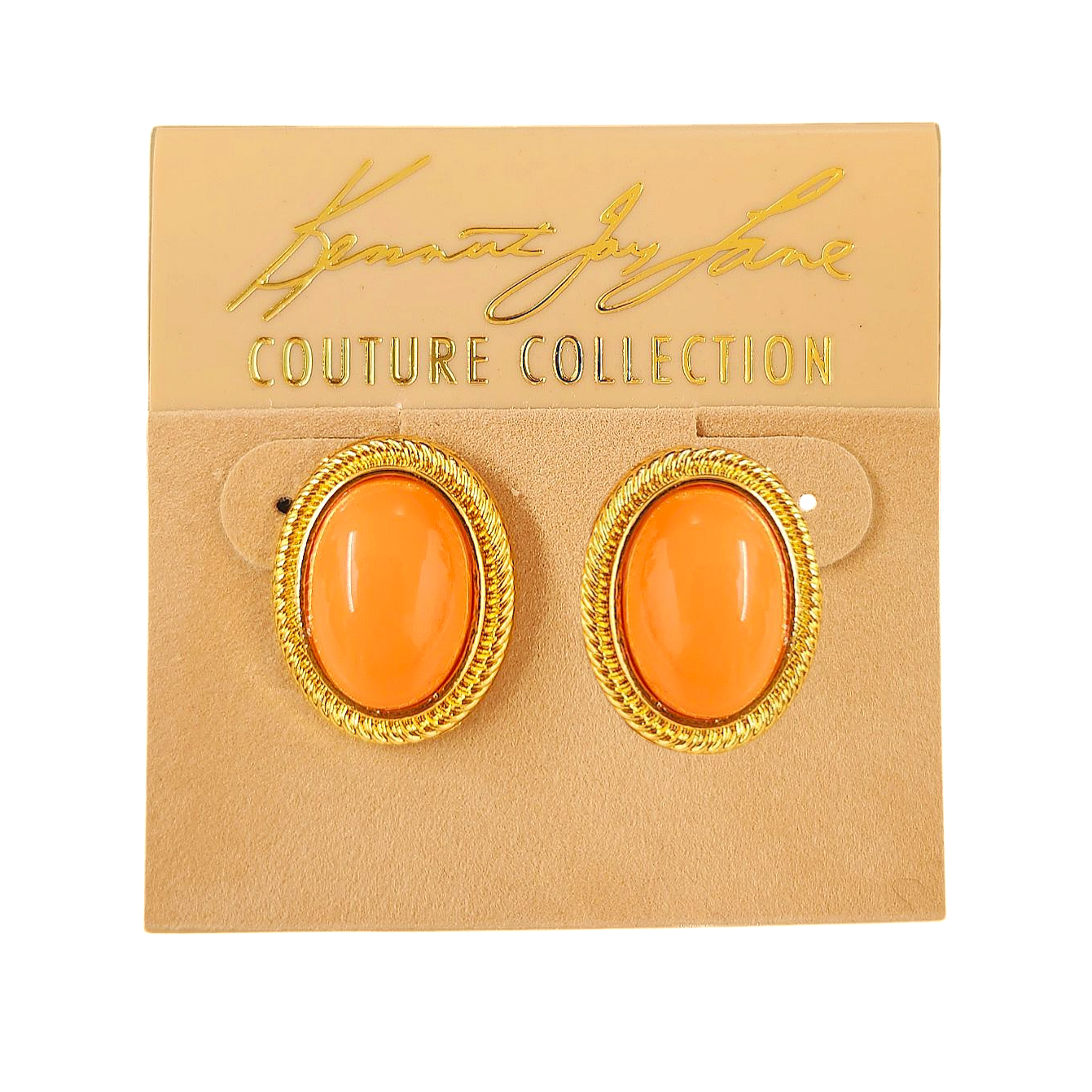 Coral Oval Center Earing