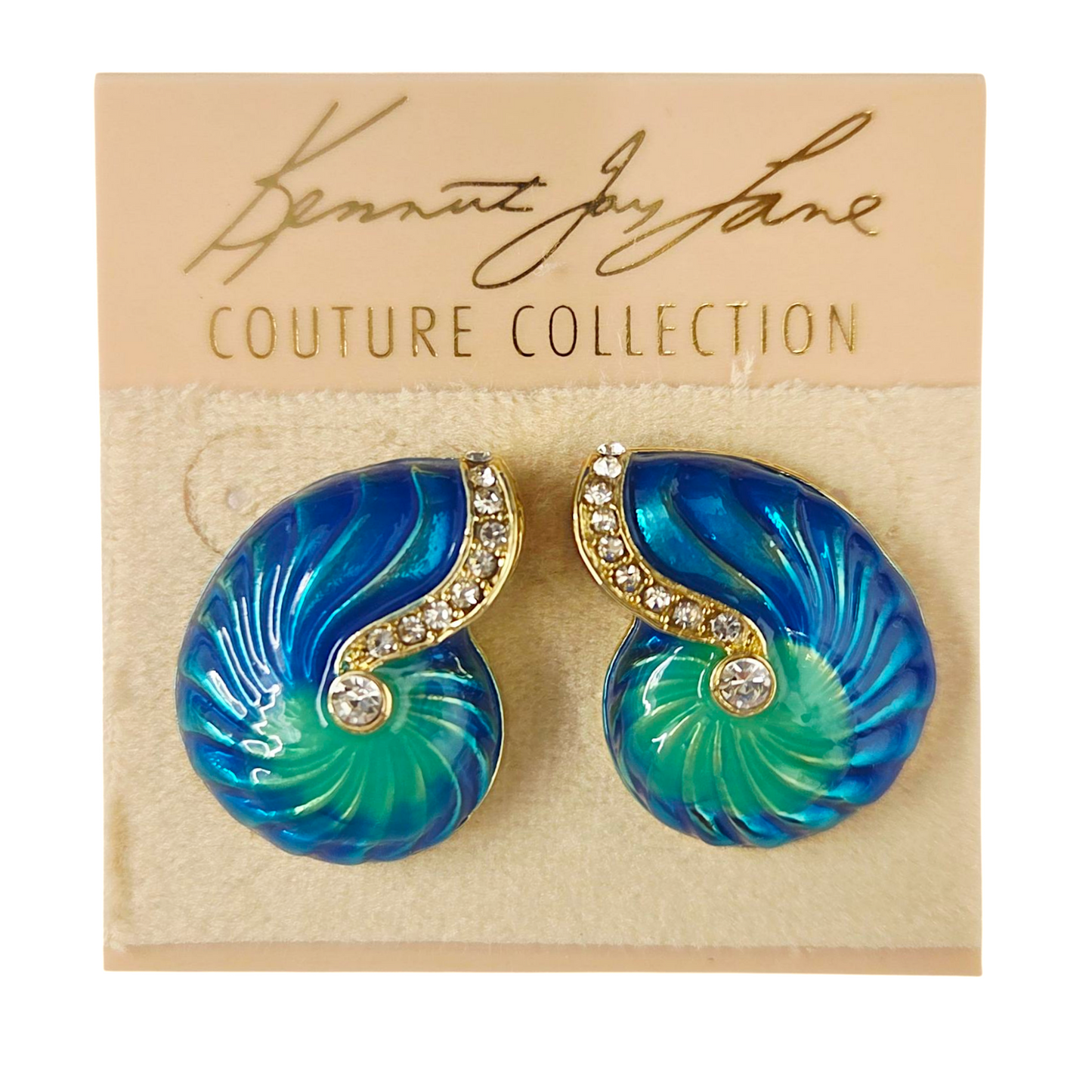 Lapis Blue Shell Earring