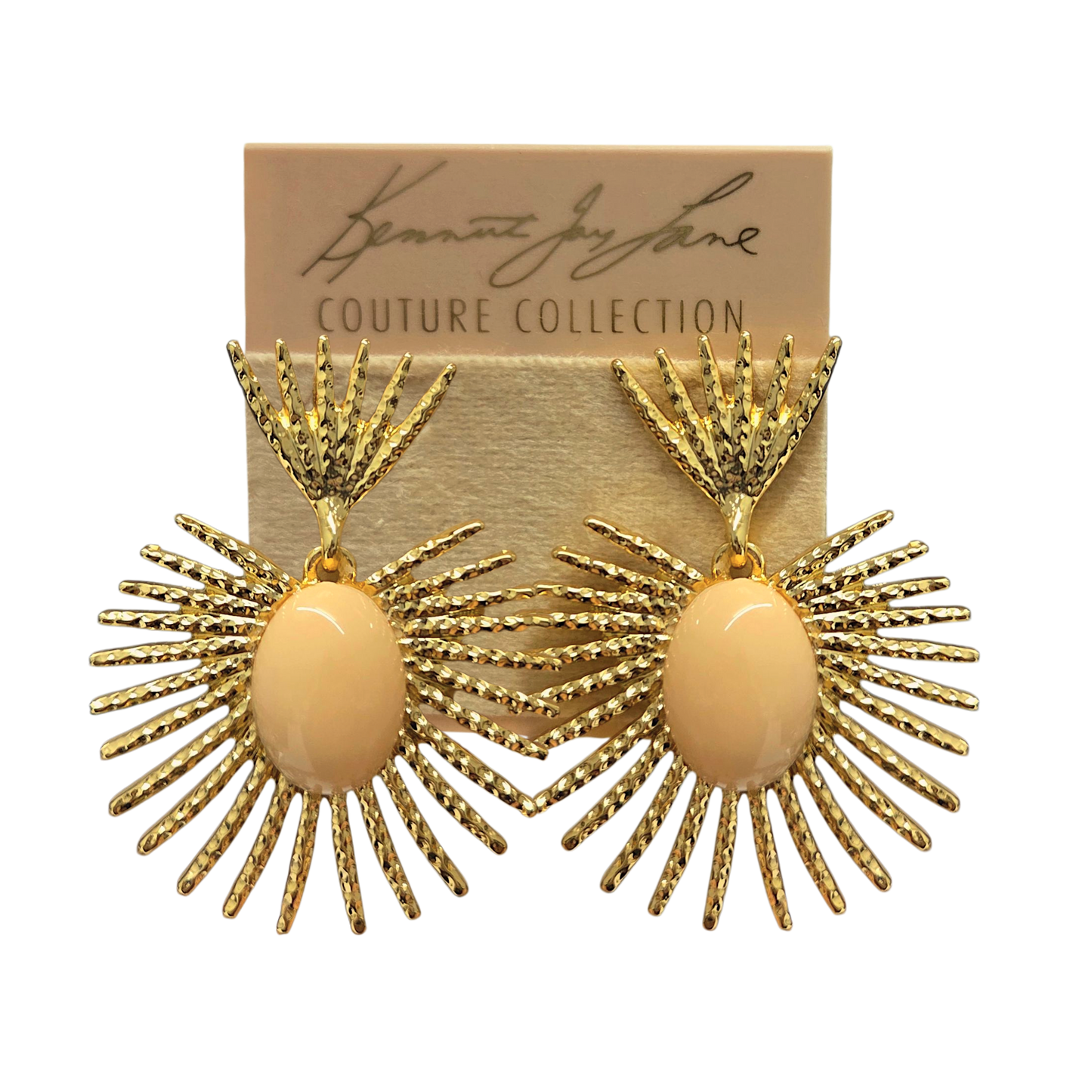 Gold Angelskin Fan Earring
