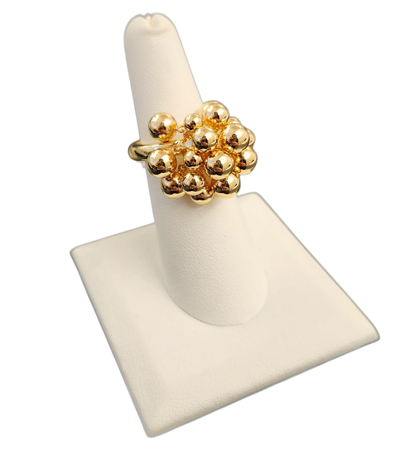 Gold Cluster Balls Ring