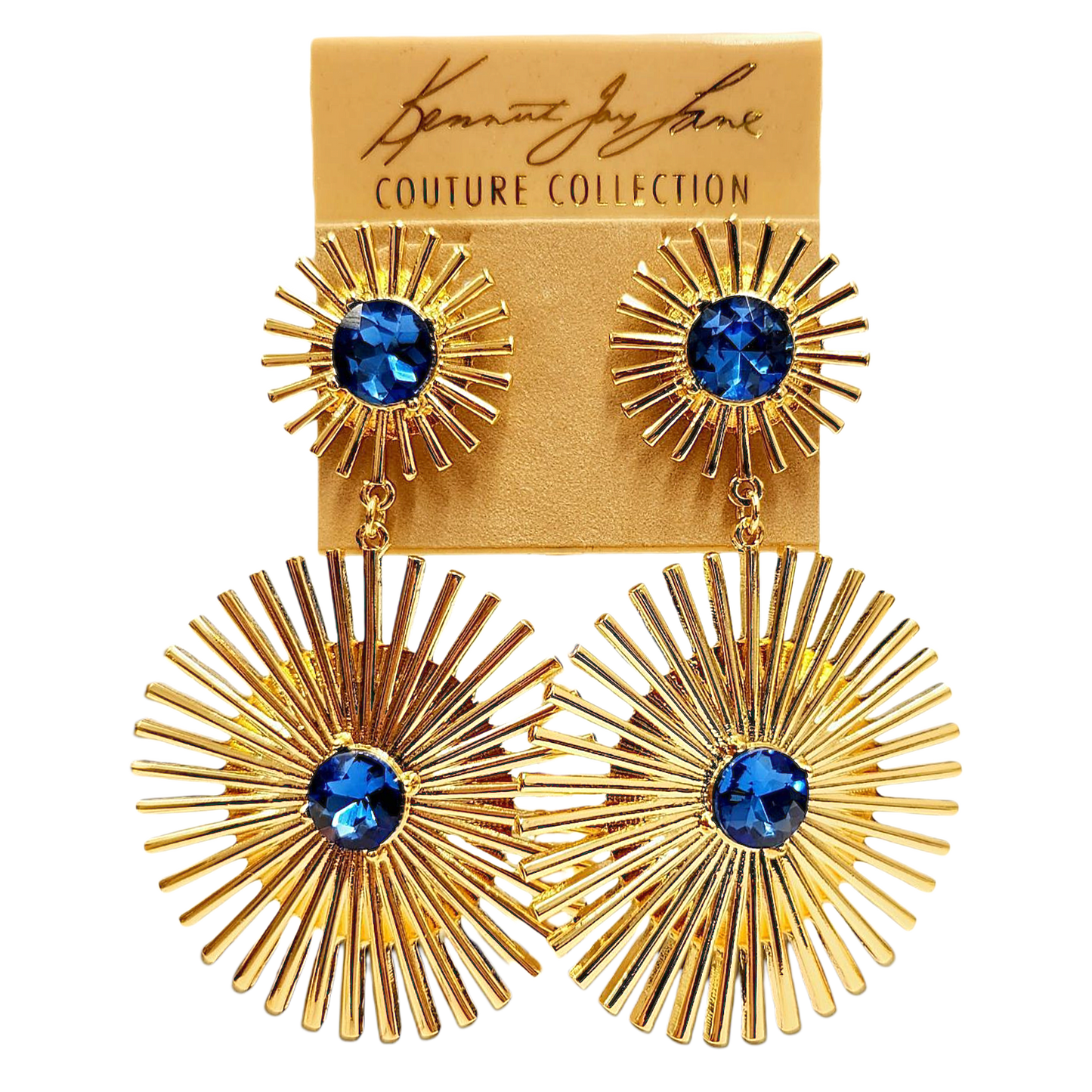 Sapphire Sunburst Earring