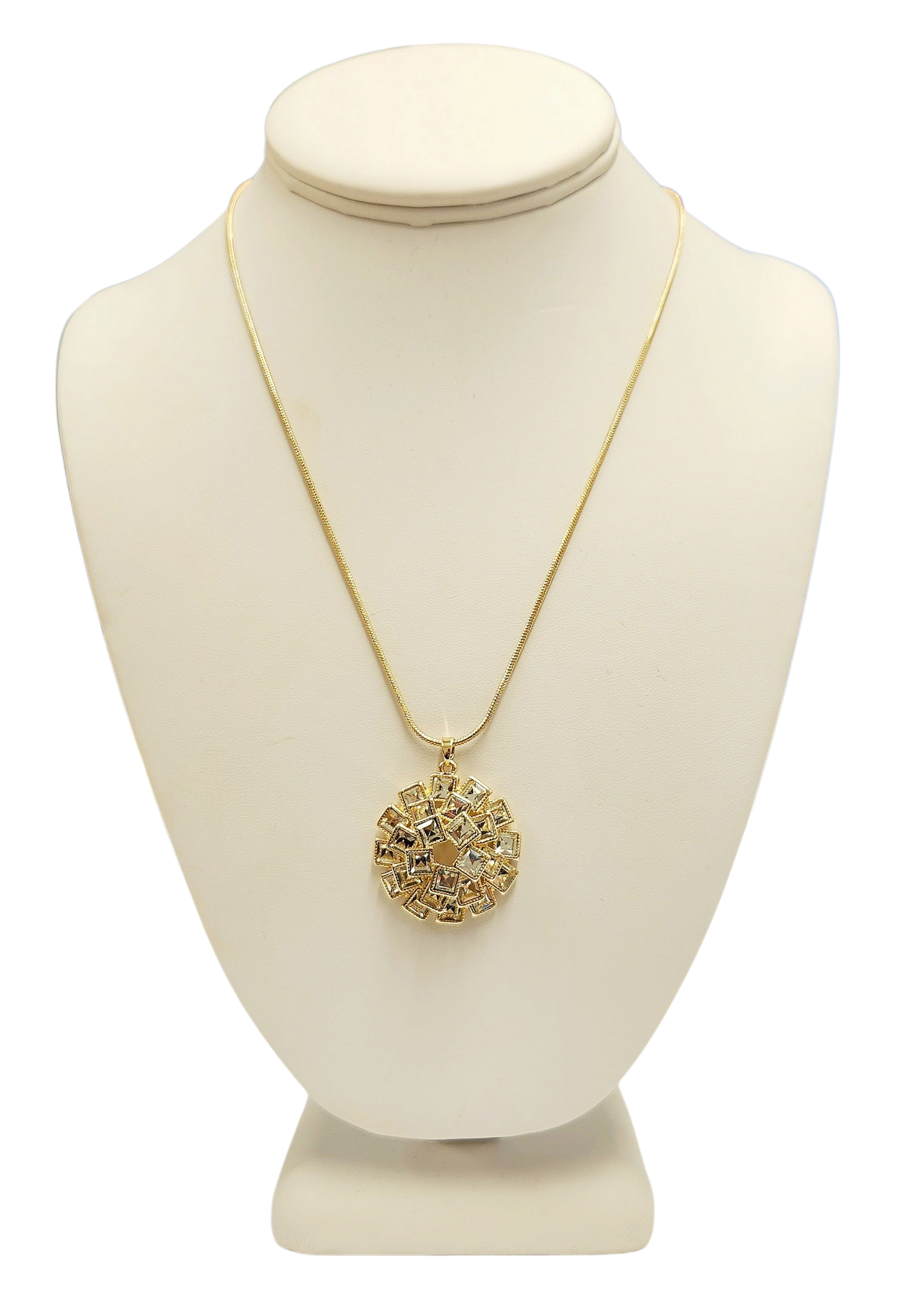 Crystal Cluster Pendant Necklace