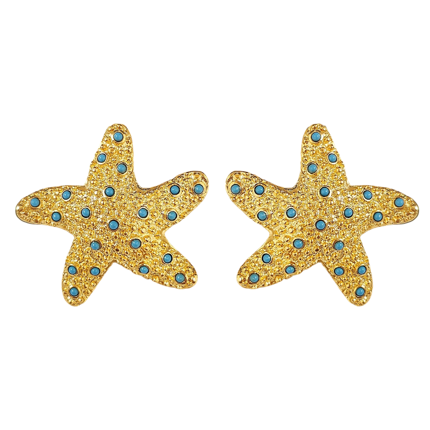 Turquoise Dots Starfish Earring