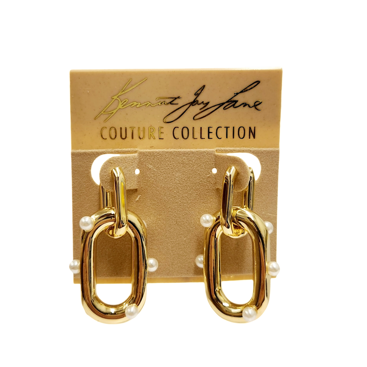 Pearl Dots Doorknocker Earring