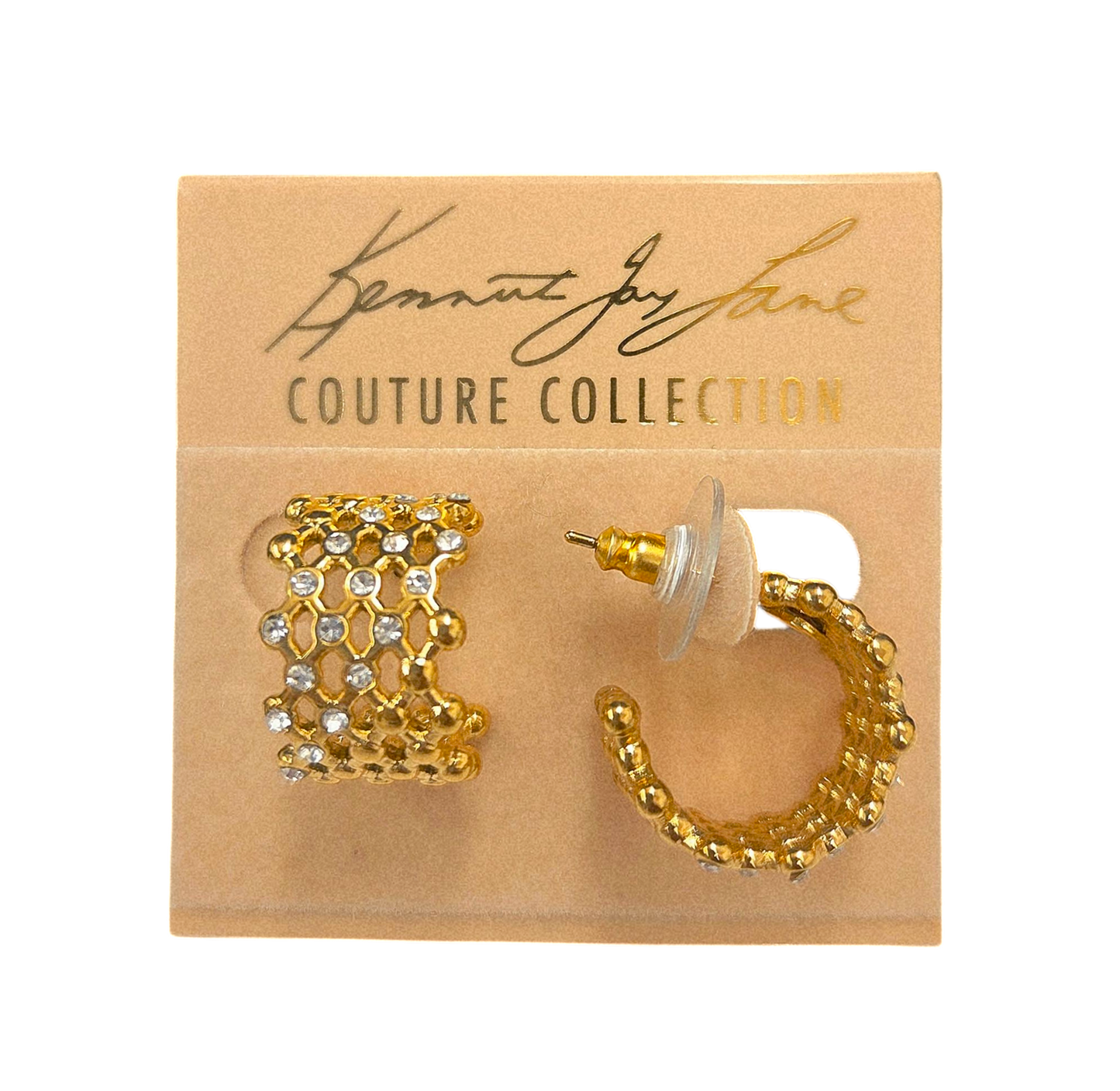 Crystal Dots Hoop Earring