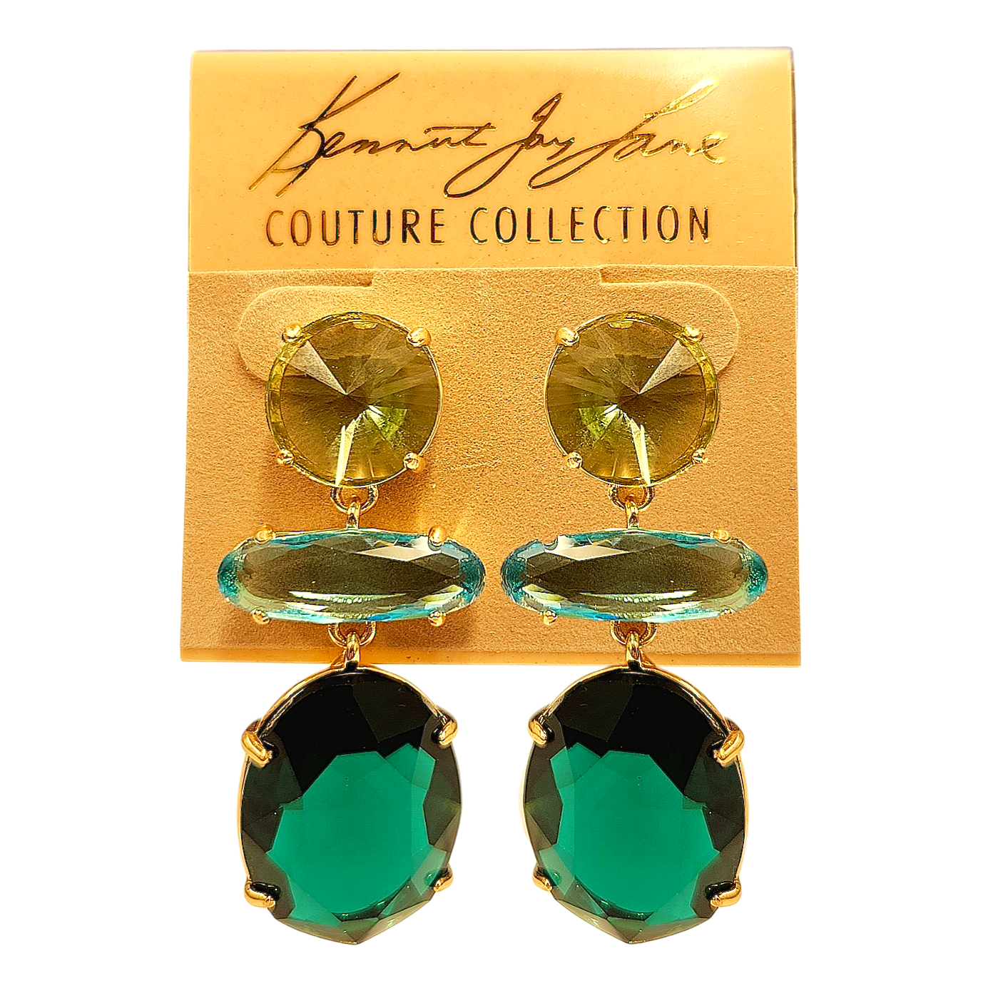 Peridot-Aqua- Emerald Earring