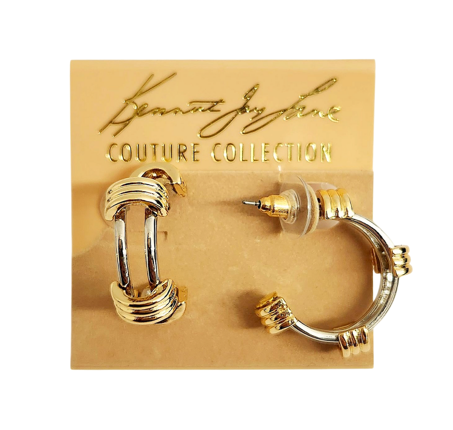 Silver and Gold Hoop Earring