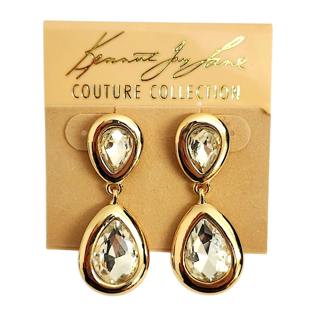 Double Crystal Teardrop Earring