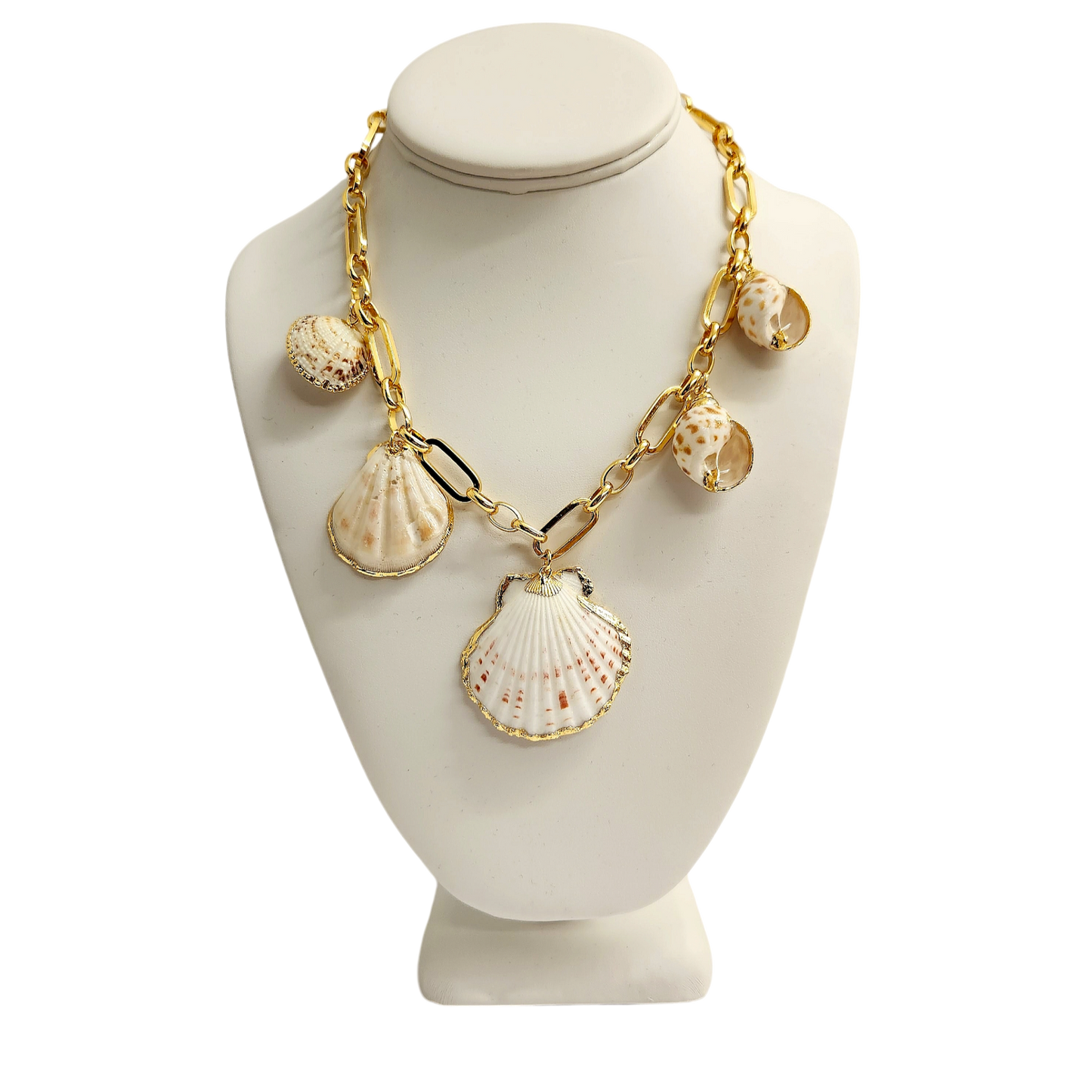 Multi Shell Charm Necklace