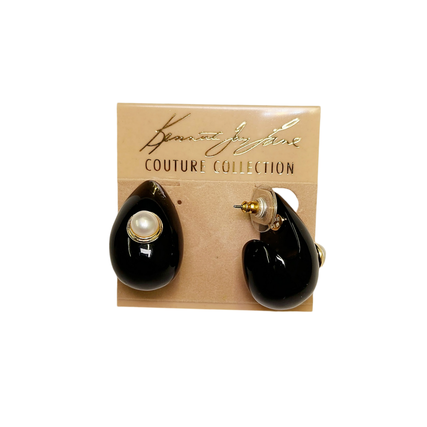 Black Teardrop Pearl Earring