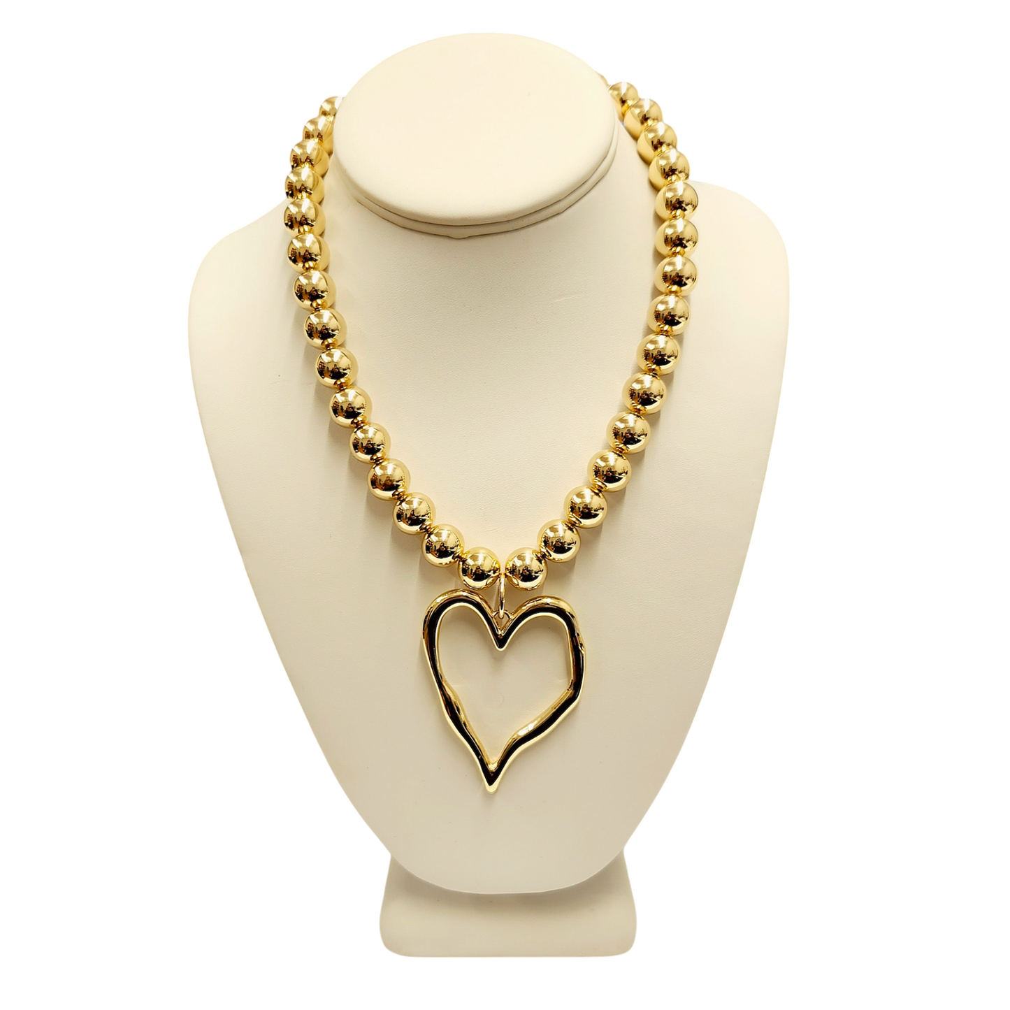 Gold Heart Pendant Necklace