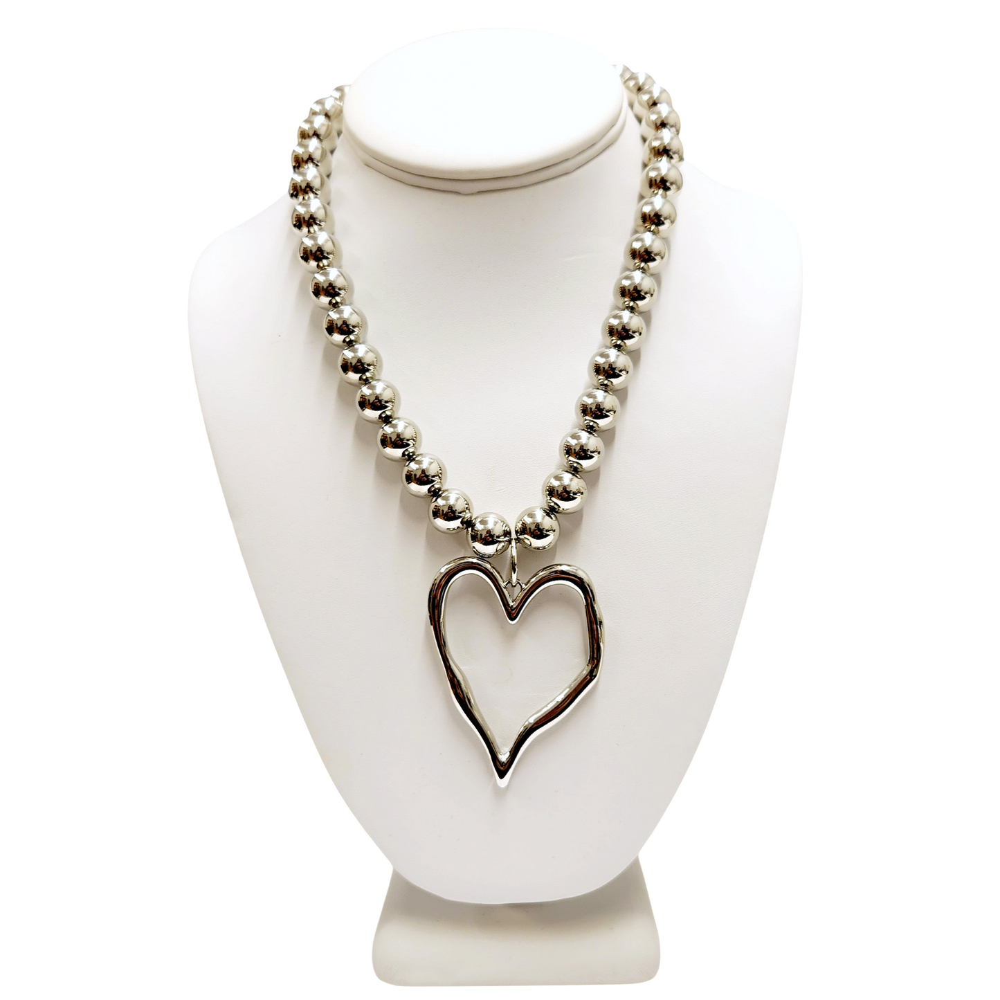 Silver Heart Pendant Necklace