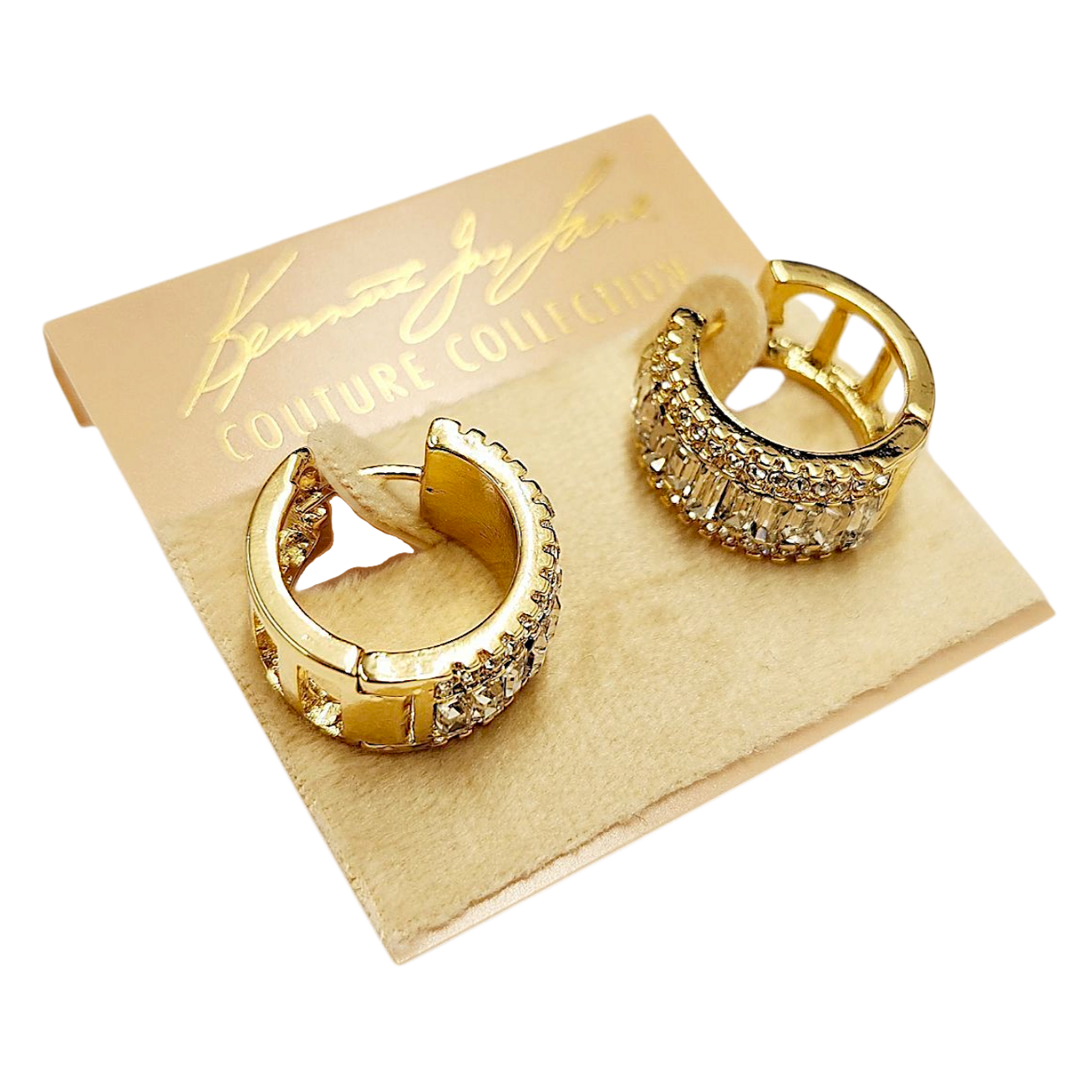 Crystal Baguettes Hoop Earring