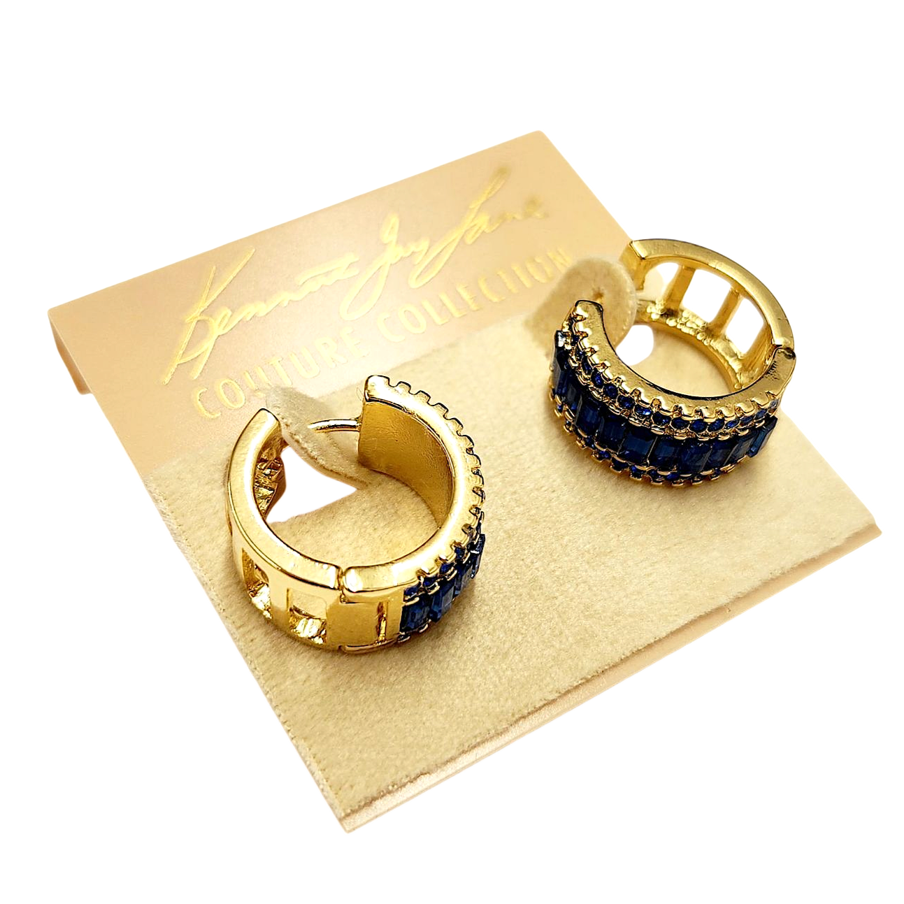 Sapphire Baguettes Hoop Earring