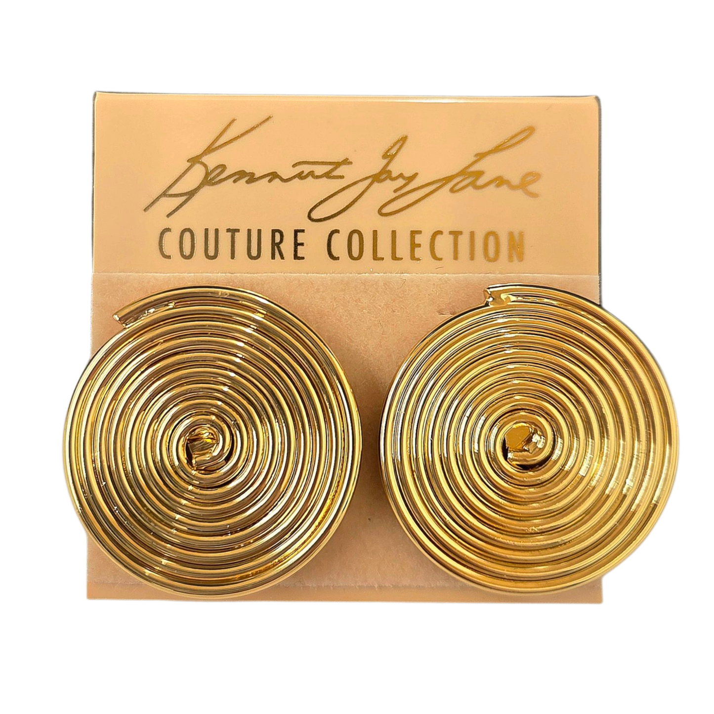 Gold Swirl Pierced Earring