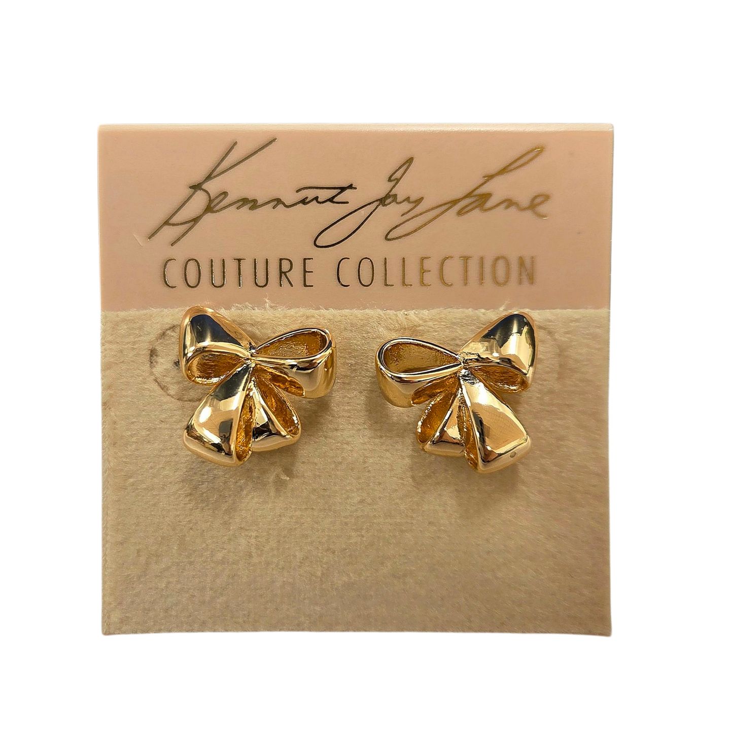 Gold Bow Earring