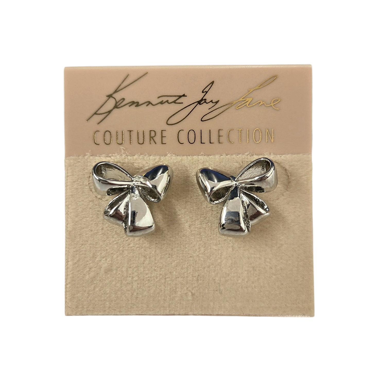 Silver Bow Earring