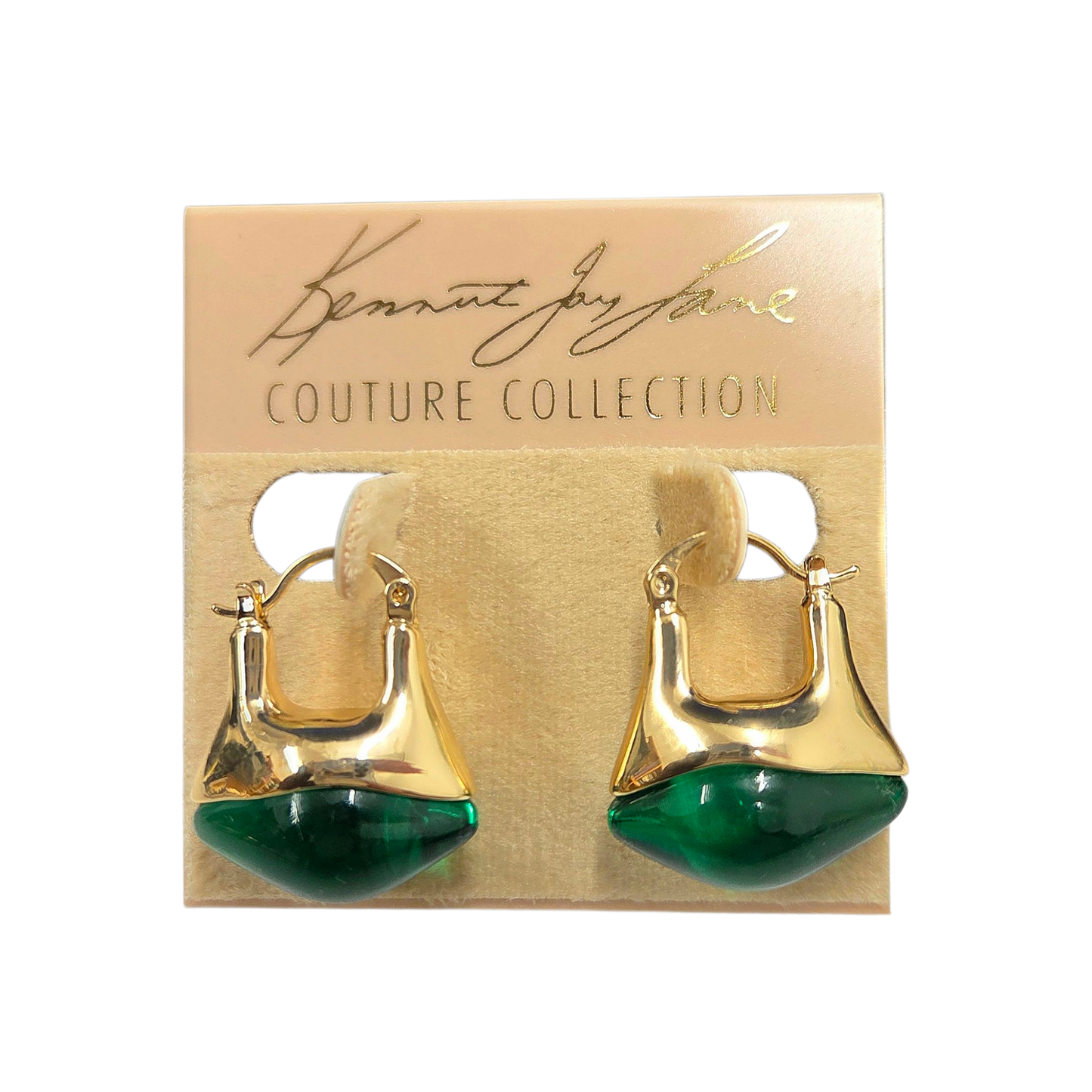 Emerald Hoop Earring